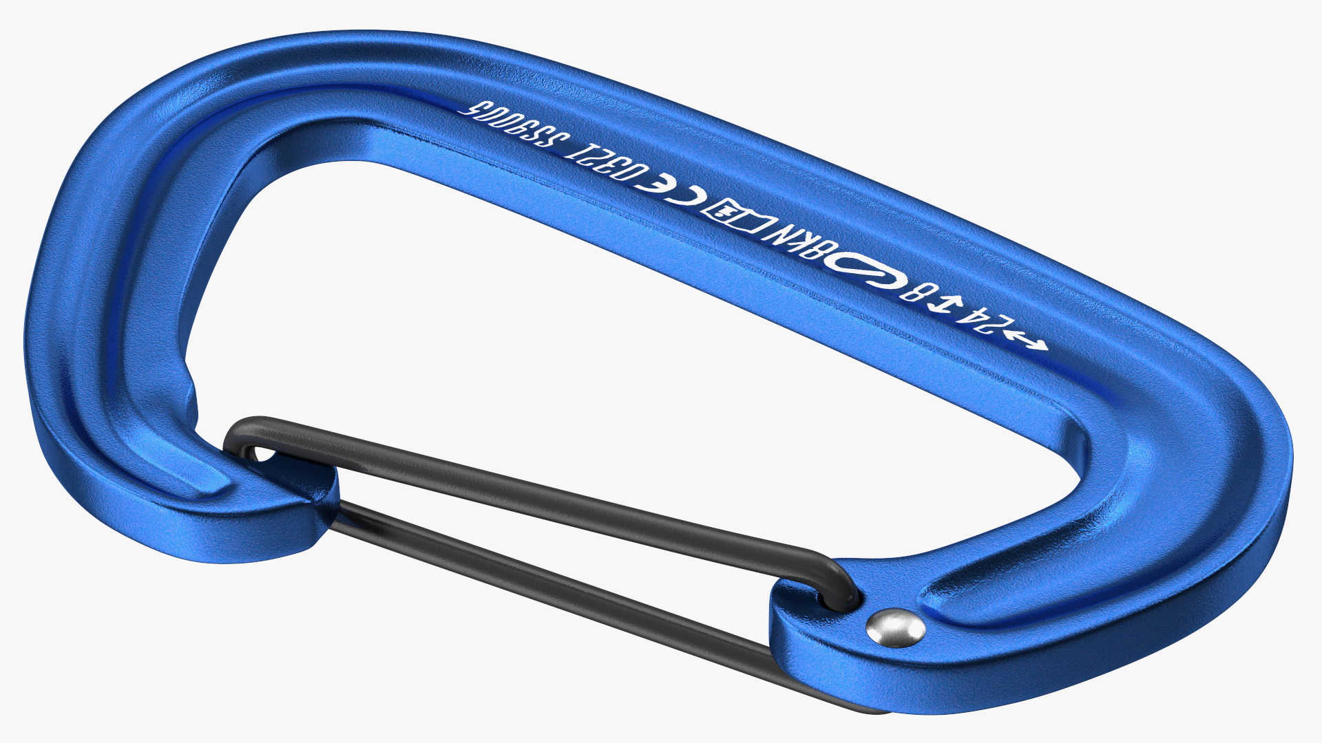 Black Diamond MiniWire Carabiner Closed Blue 3D model