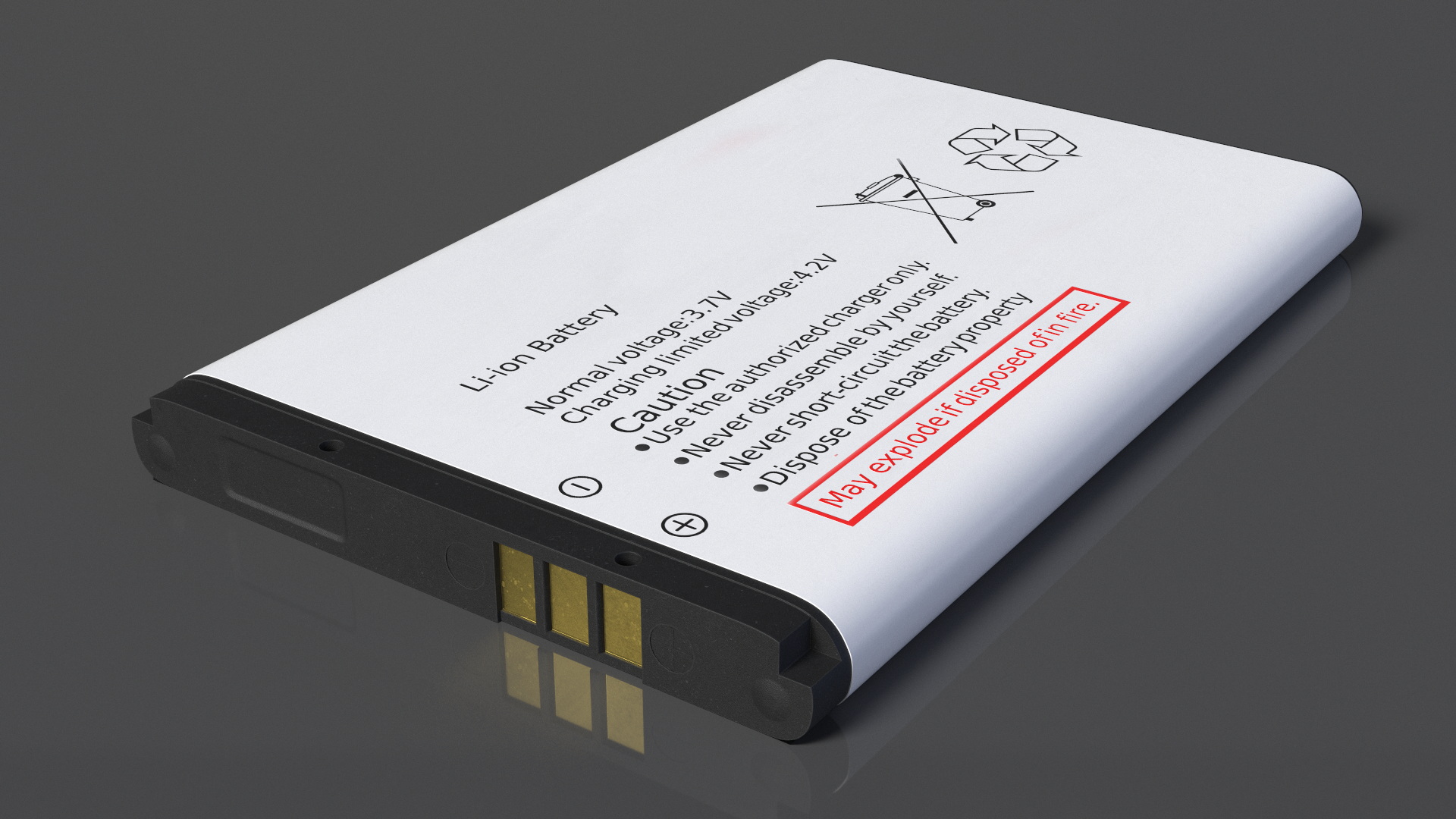 3D Lithium Phone Battery