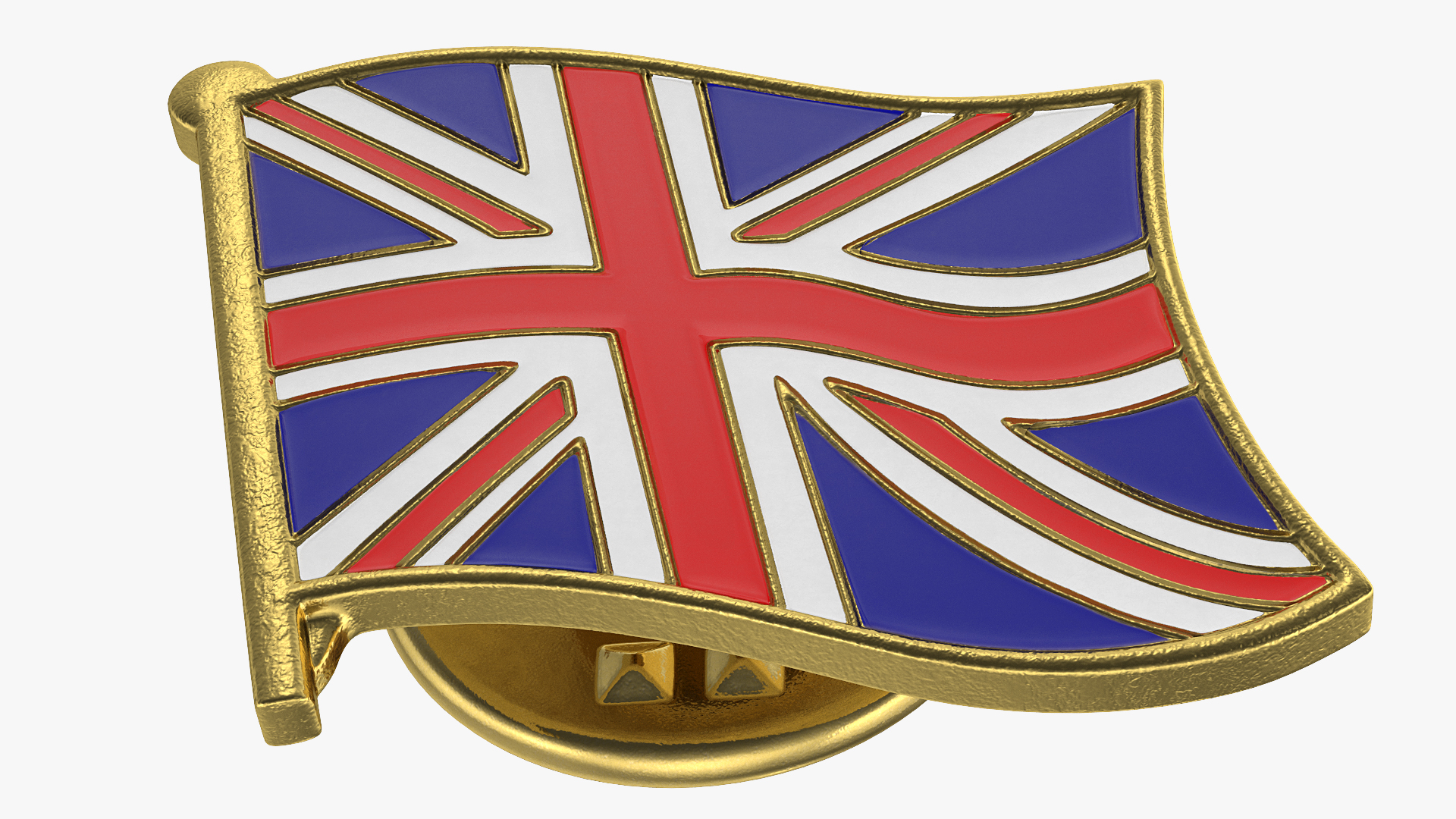 3D UK Great Britain Flag Lapel Pin