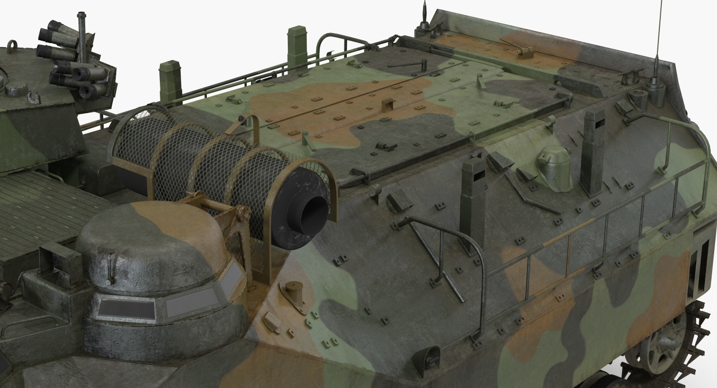 Landing Tracked Vehicle AAV P7 Rigged 3D