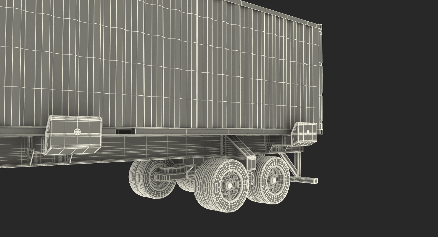 Truck with 48ft ISO Container 3D model