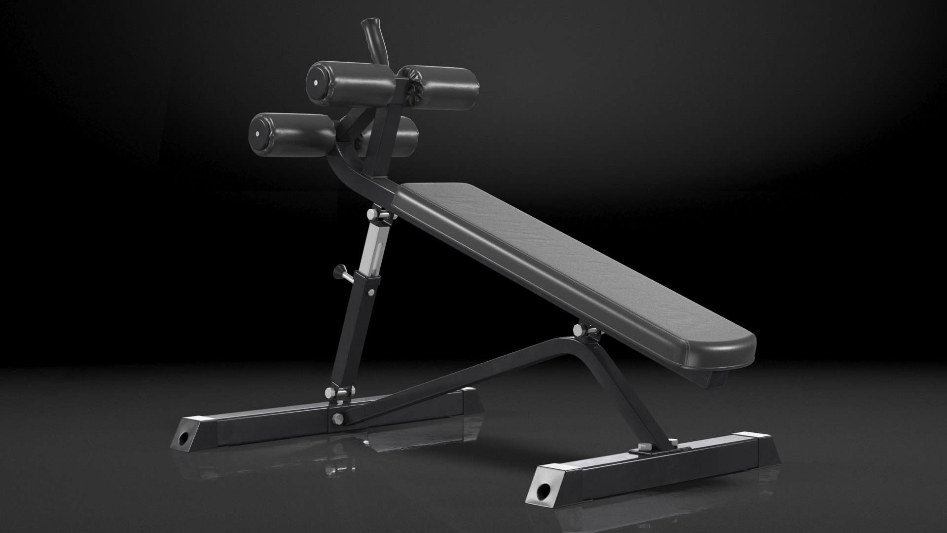 3D Crunch Bench Black model