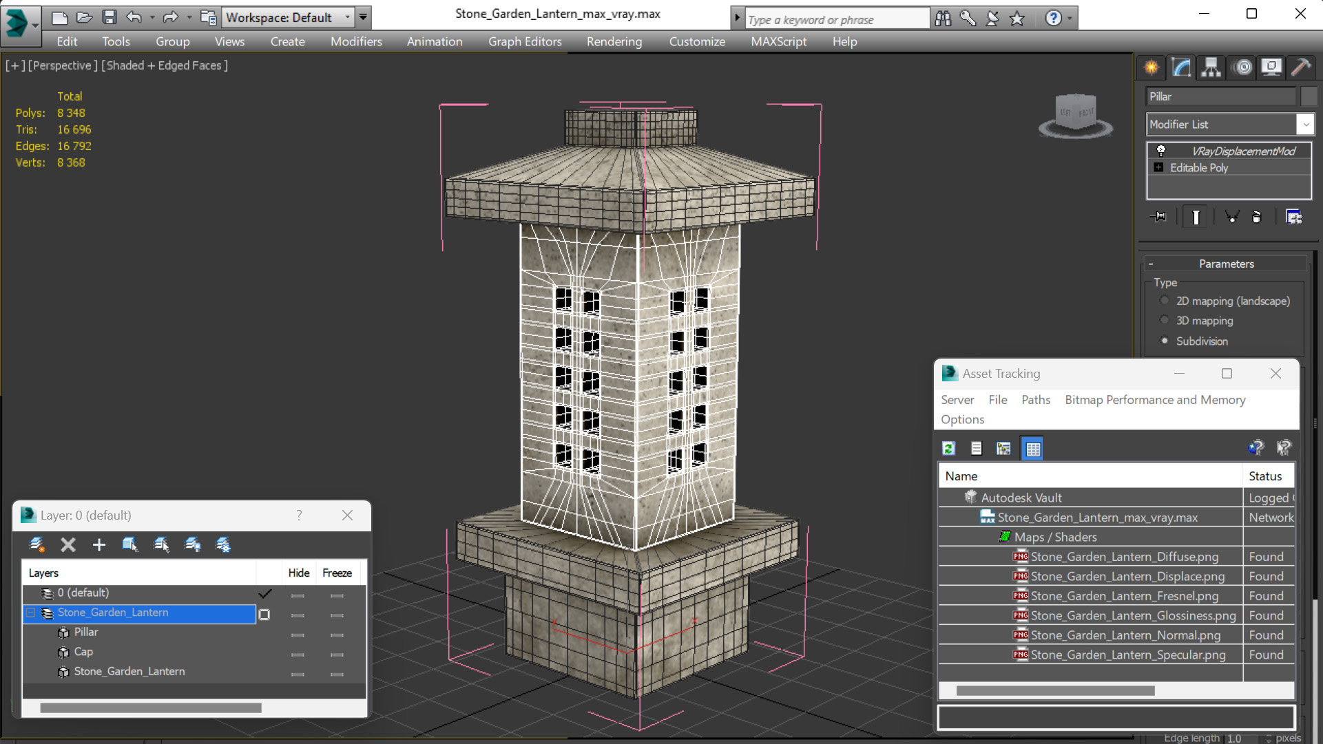 3D model Stone Garden Lantern