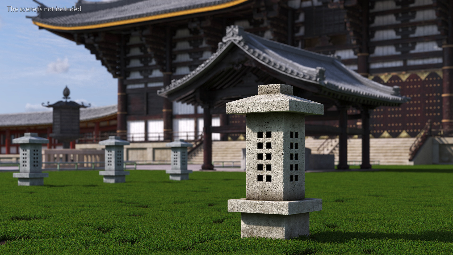 3D model Stone Garden Lantern