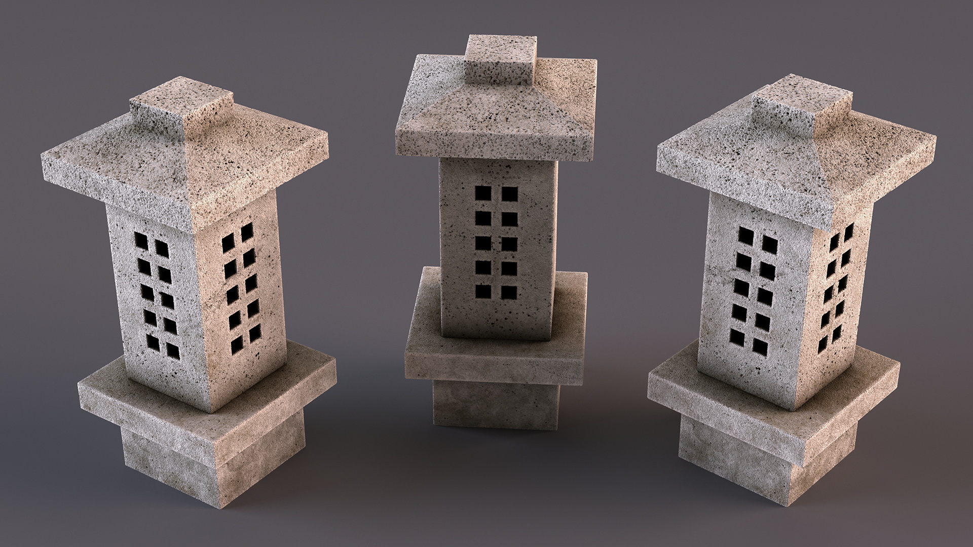 3D model Stone Garden Lantern