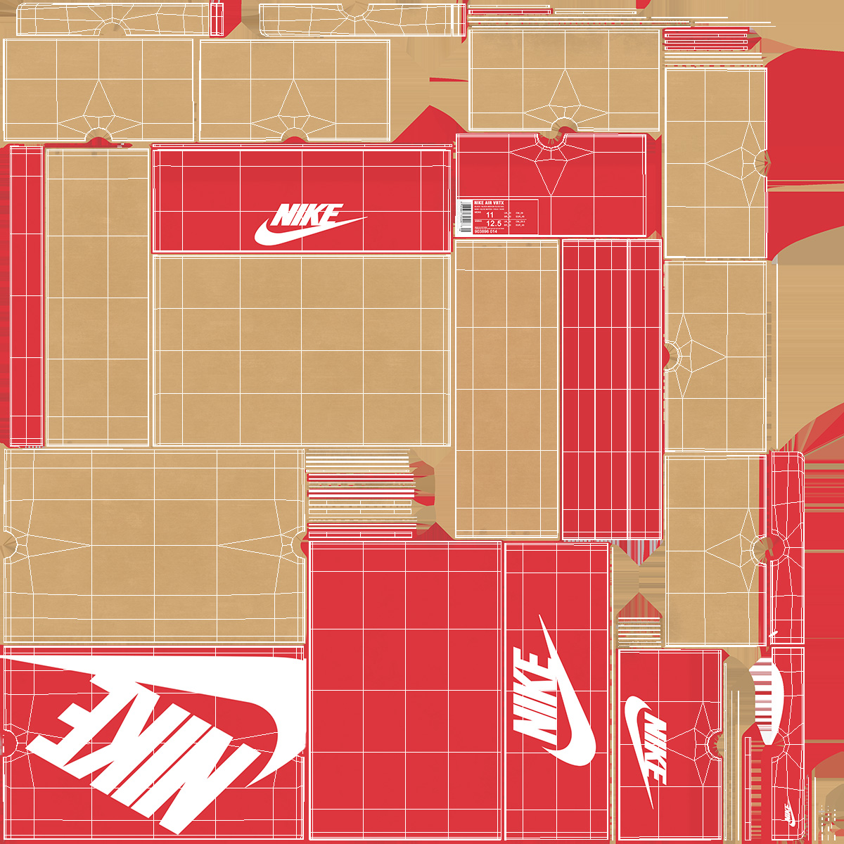 Nike Carton Shoe Box Closed 3D