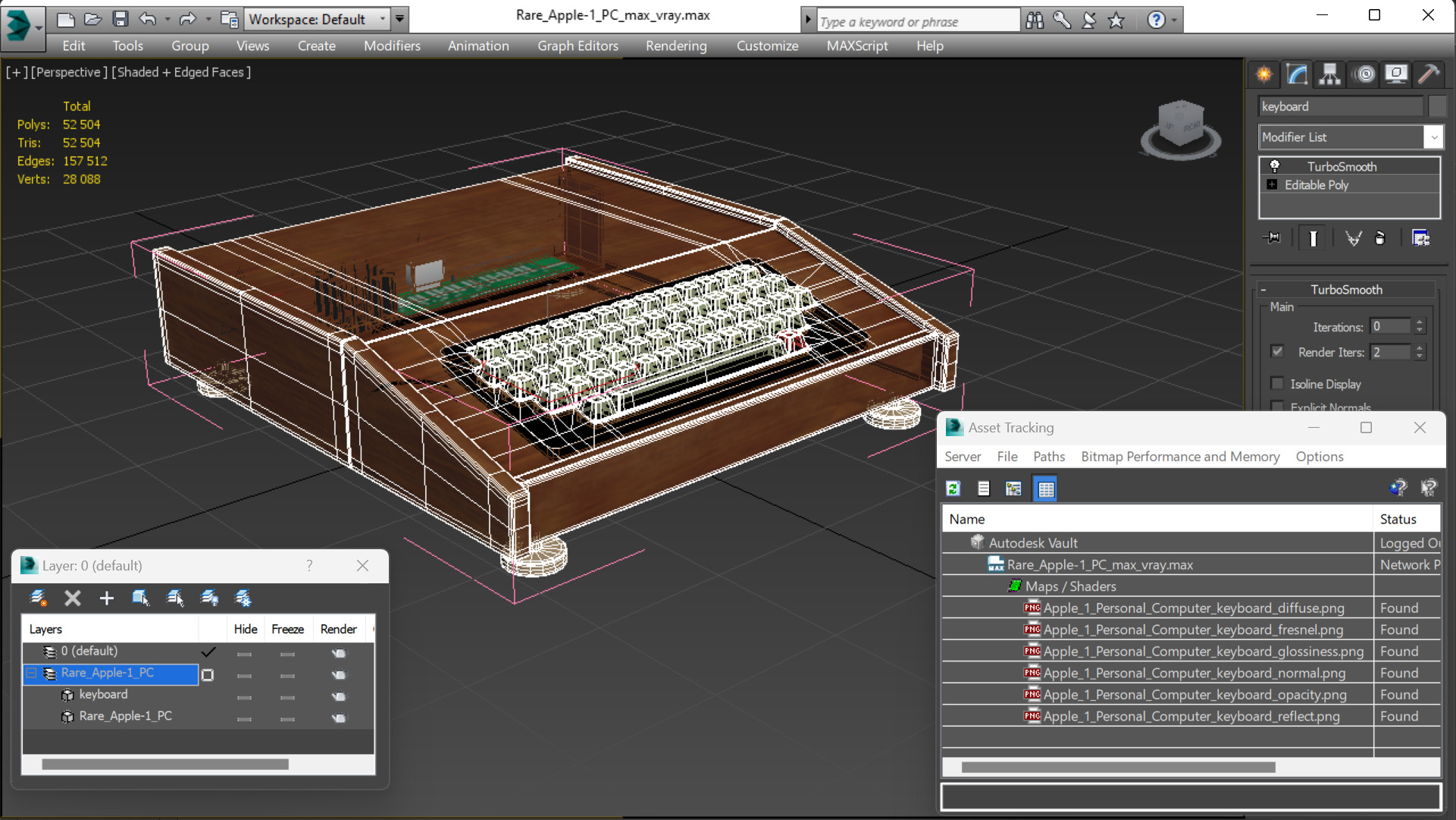 3D model Rare Apple-1 PC