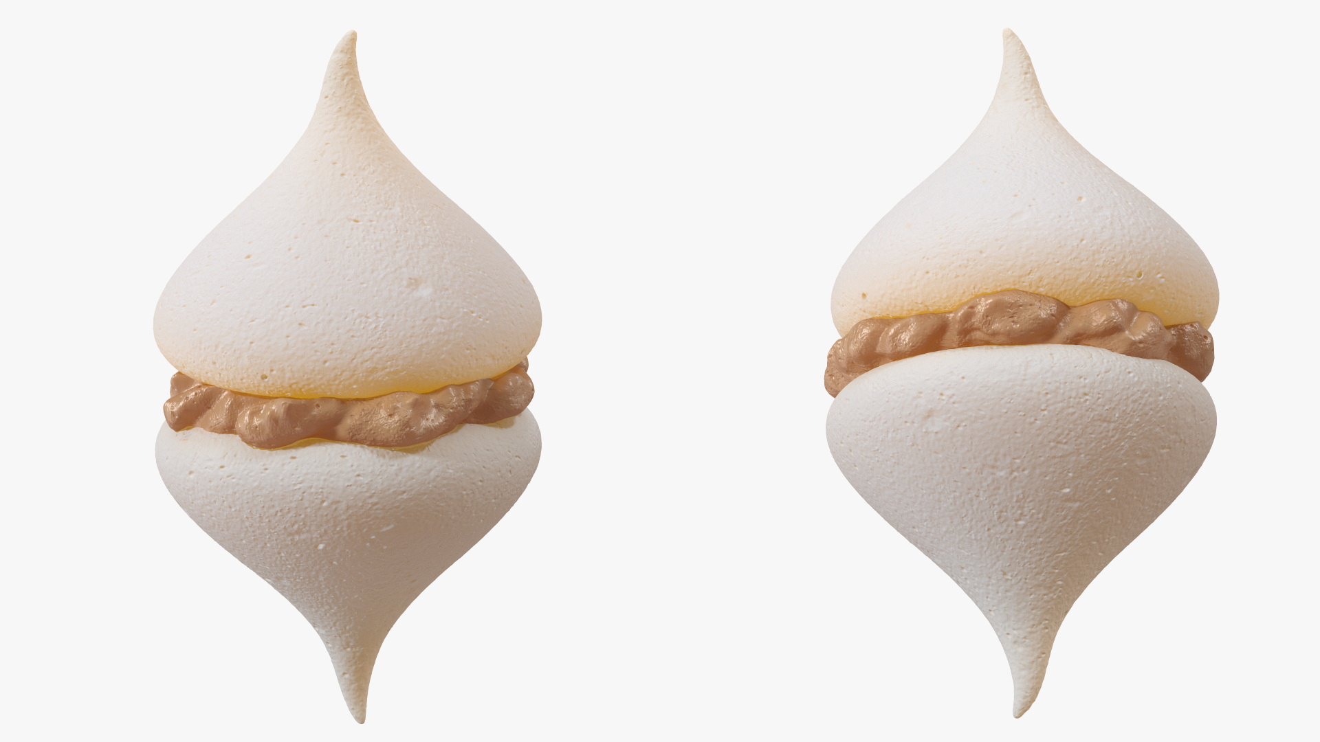 3D Smooth Meringue with Caramel Filling