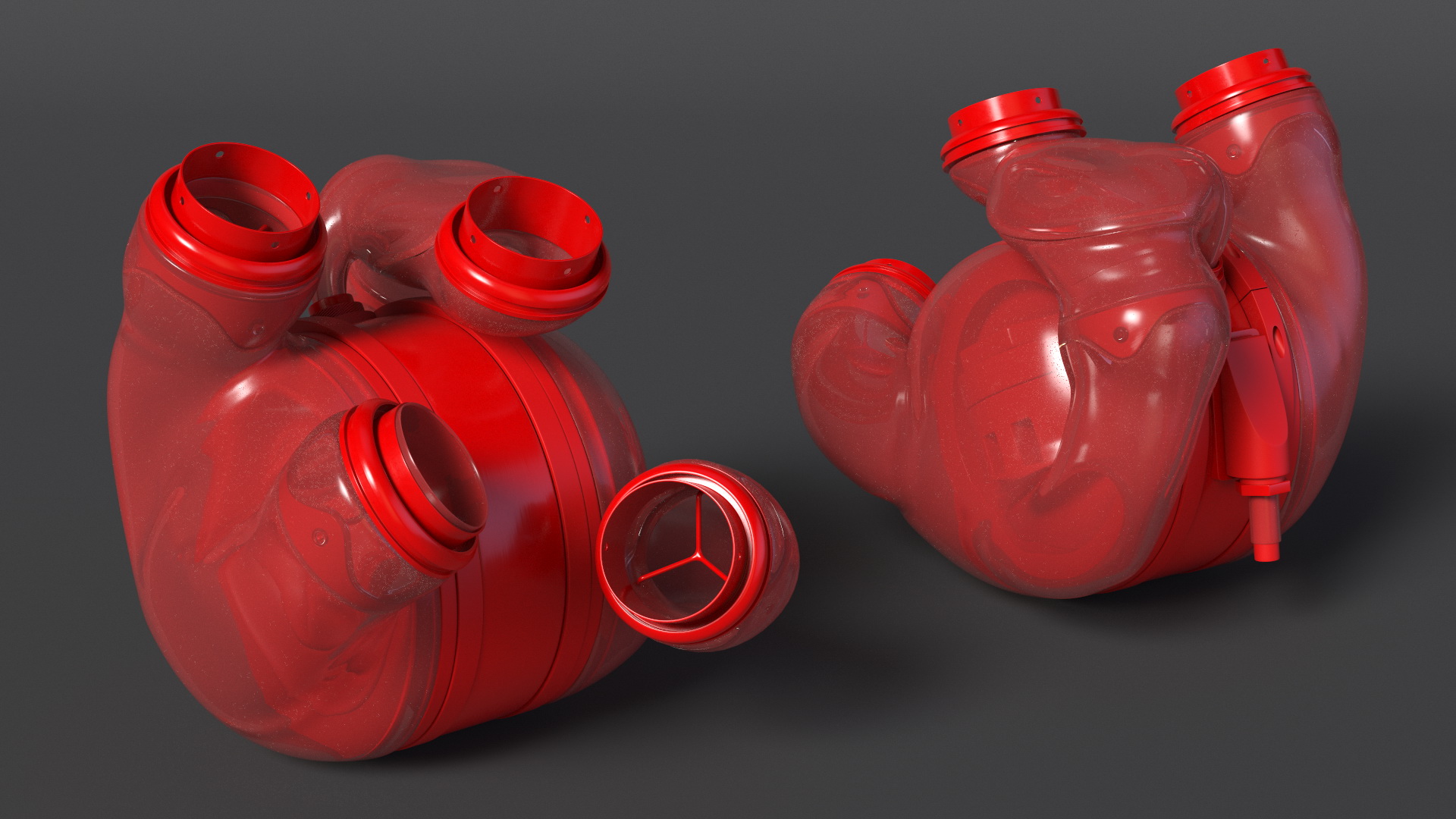 3D model Glass Futuristic Heart Concept