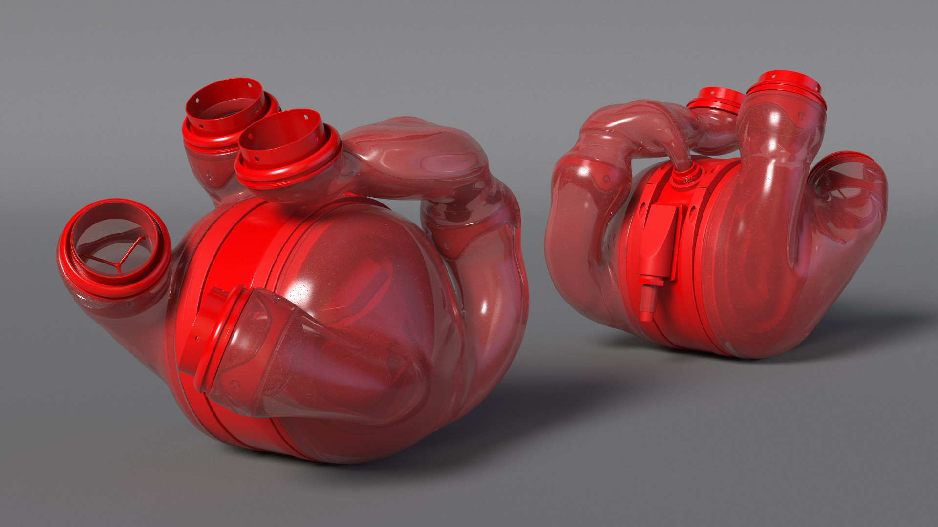 3D model Glass Futuristic Heart Concept