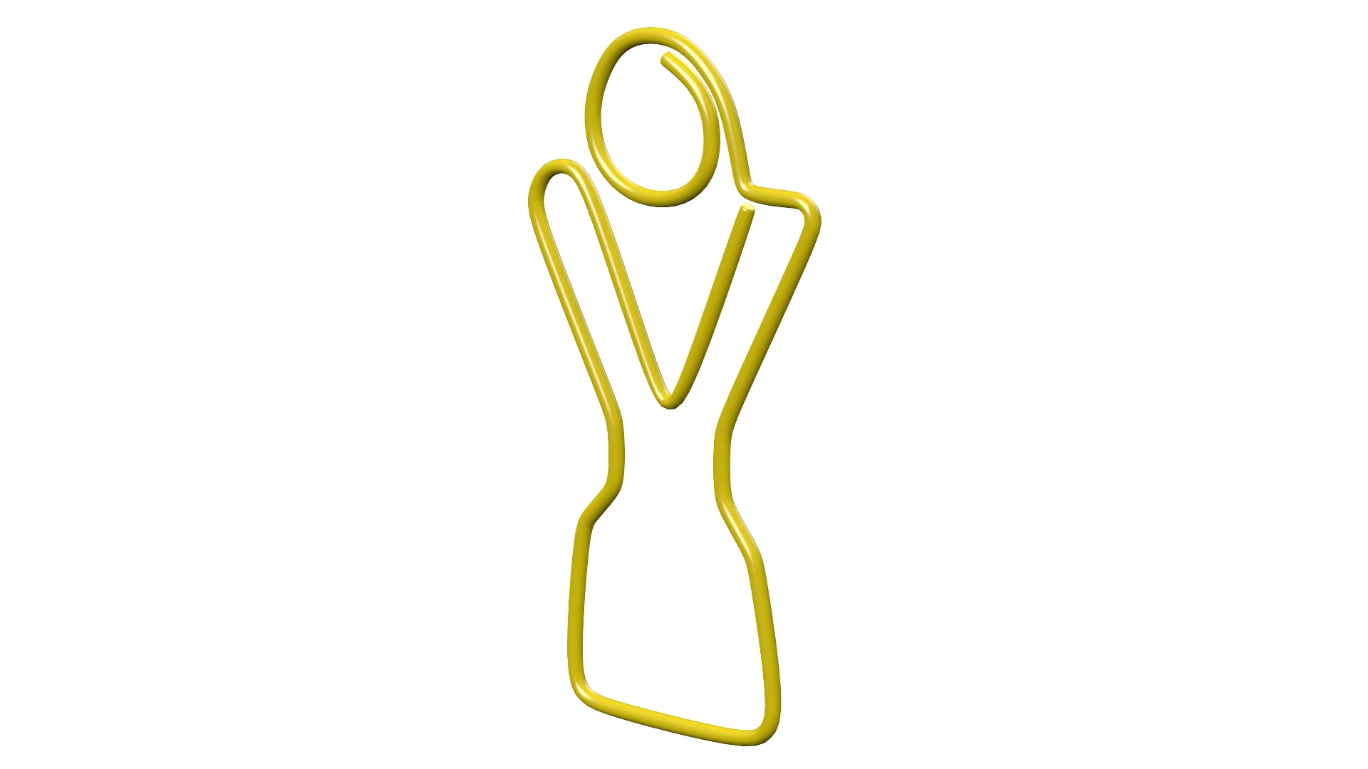 Slingshot Shaped Paper Clip 3D