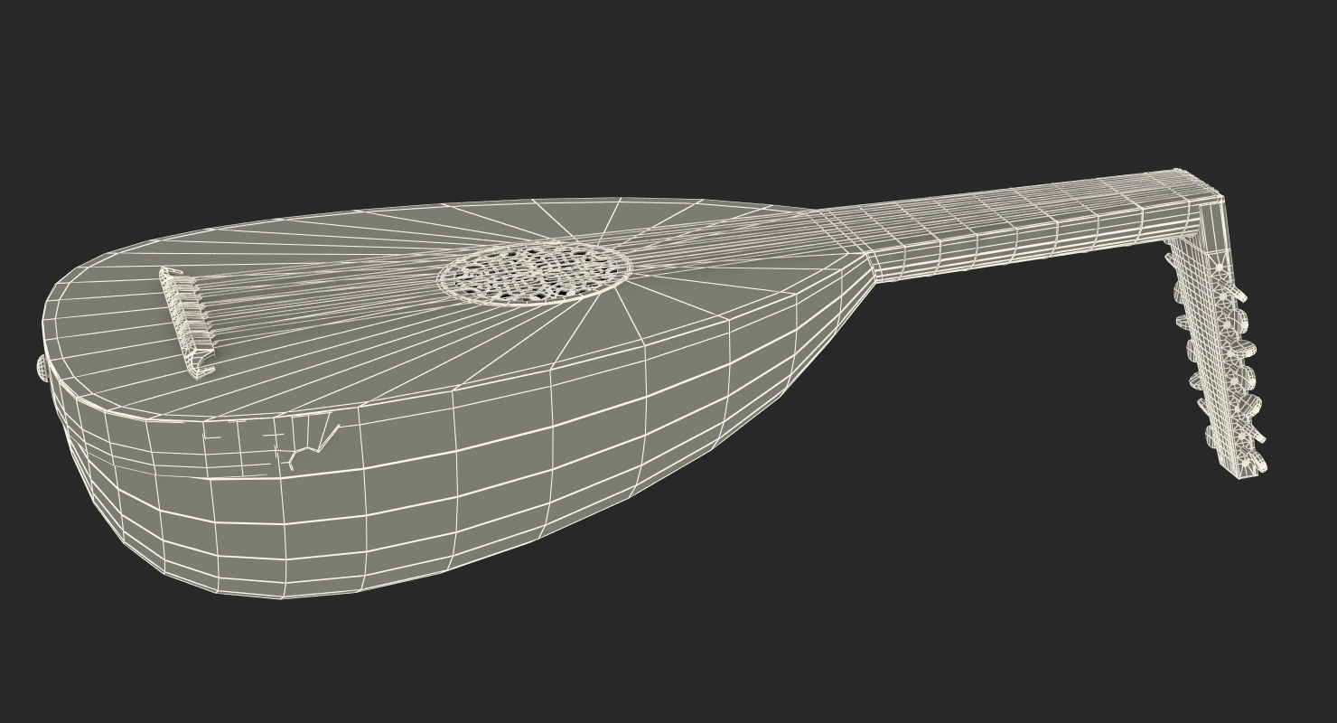 String Instrument Lute 3D