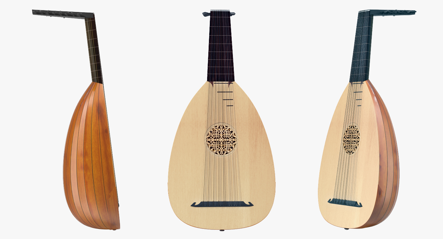 String Instrument Lute 3D