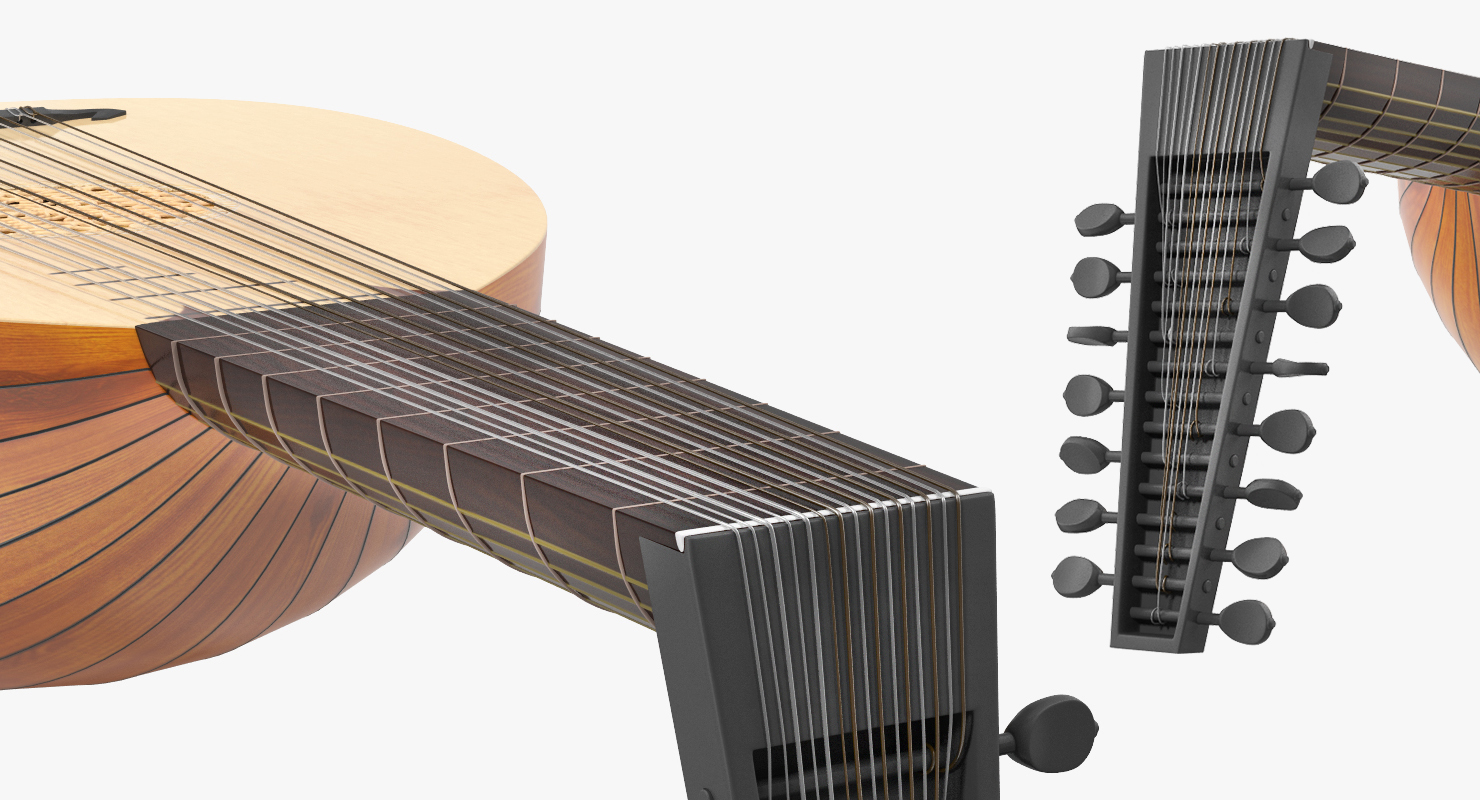 String Instrument Lute 3D