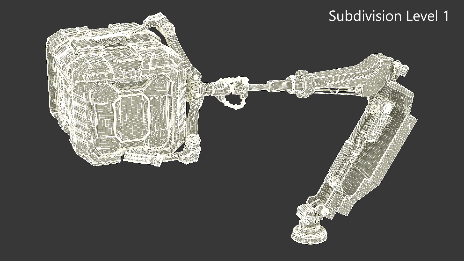 Sci-Fi Robotic Arm with Cargo Container 3D model