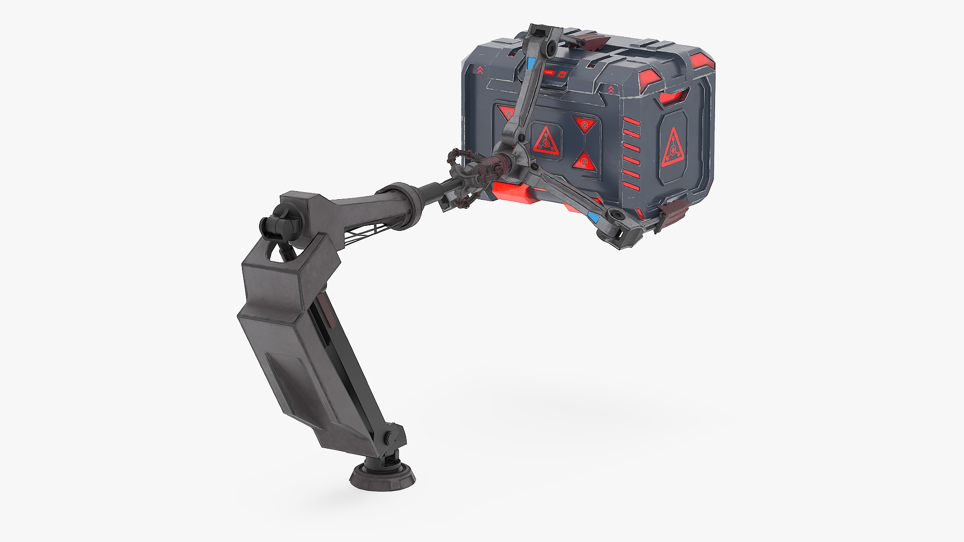 Sci-Fi Robotic Arm with Cargo Container 3D model