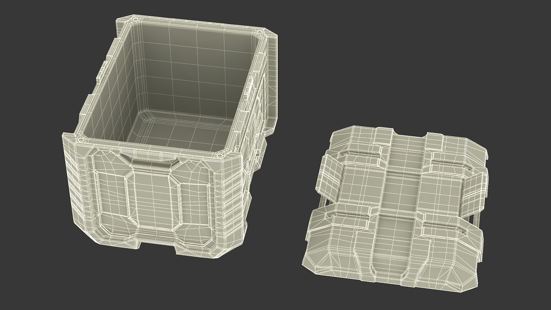 Sci-Fi Robotic Arm with Cargo Container 3D model