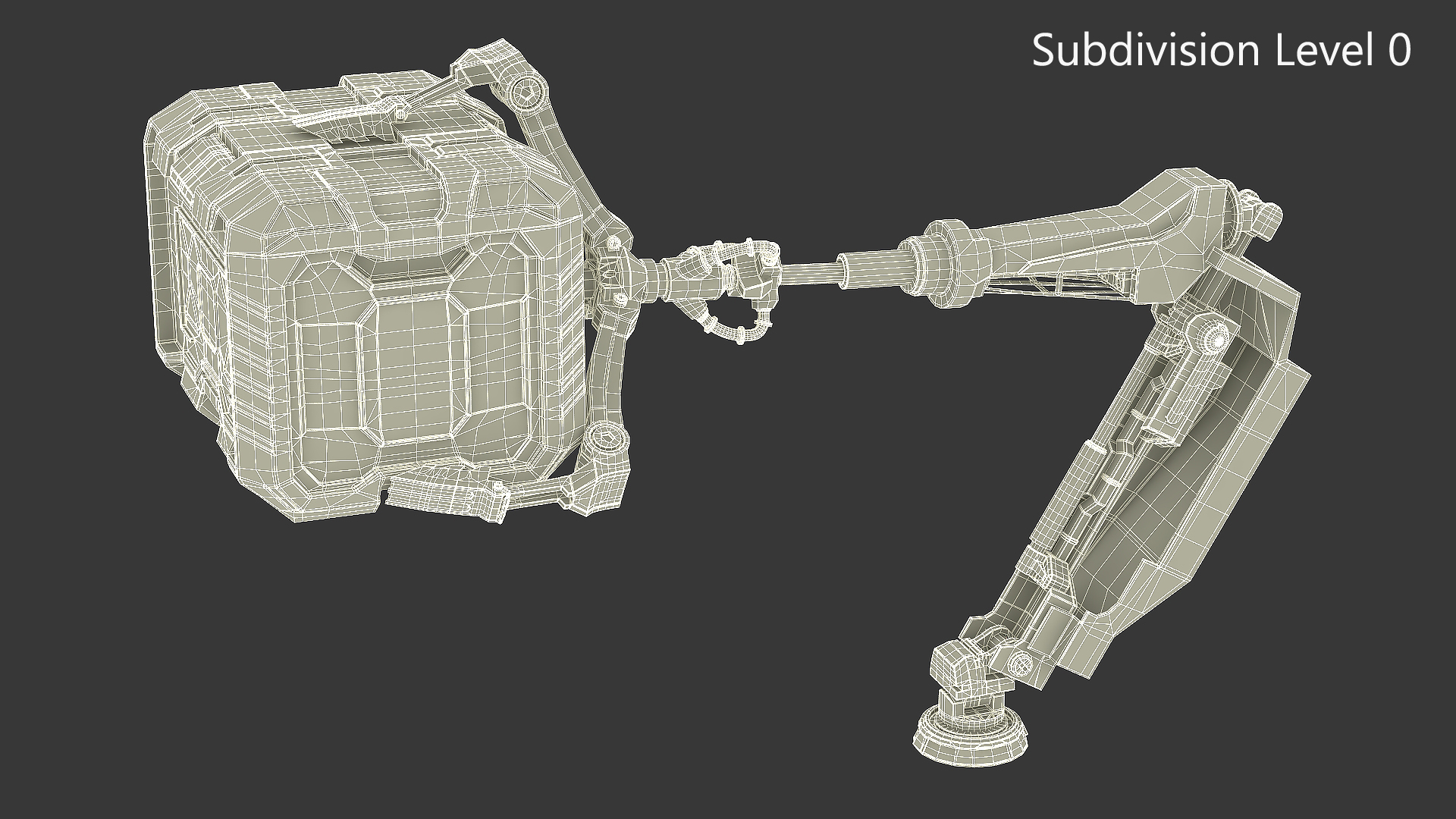 Sci-Fi Robotic Arm with Cargo Container 3D model