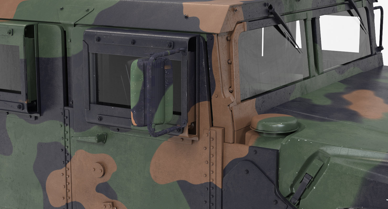 Humvee M1151 Rigged Camo 3D model