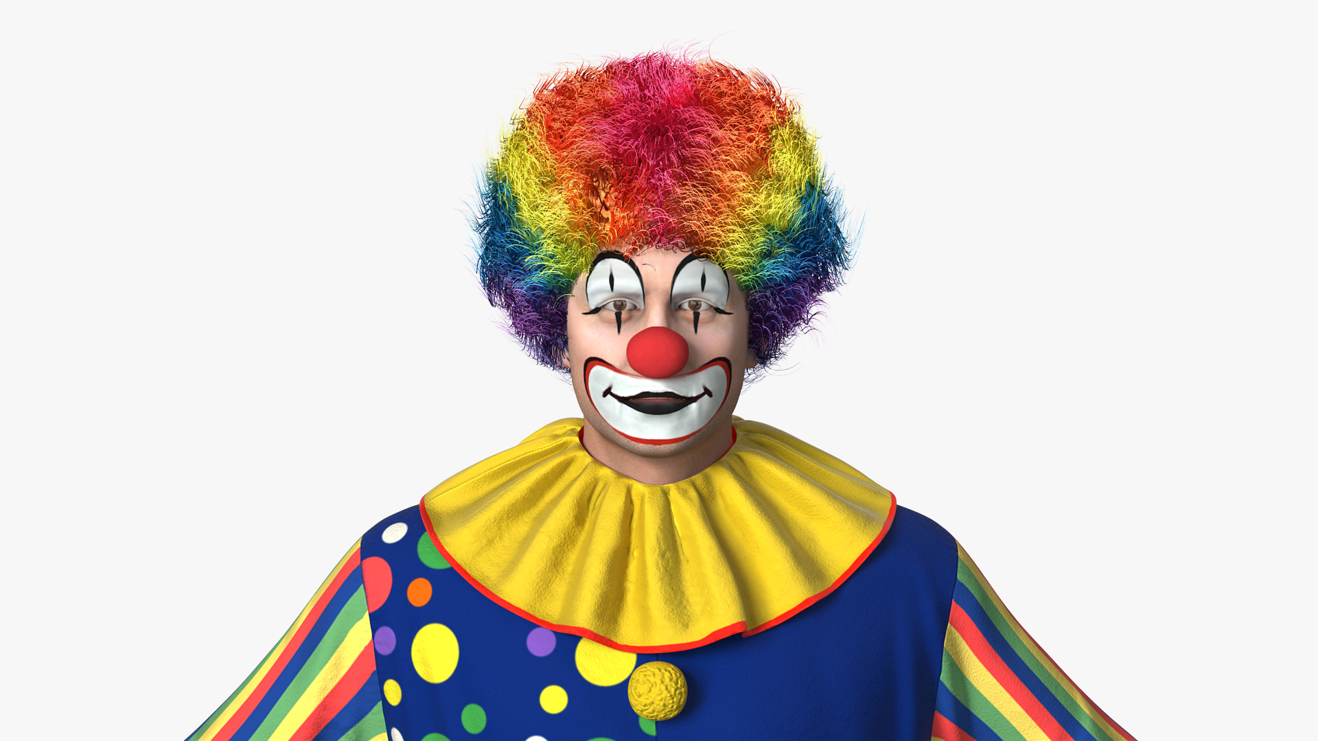 3D Funny Clown Costume Fur model