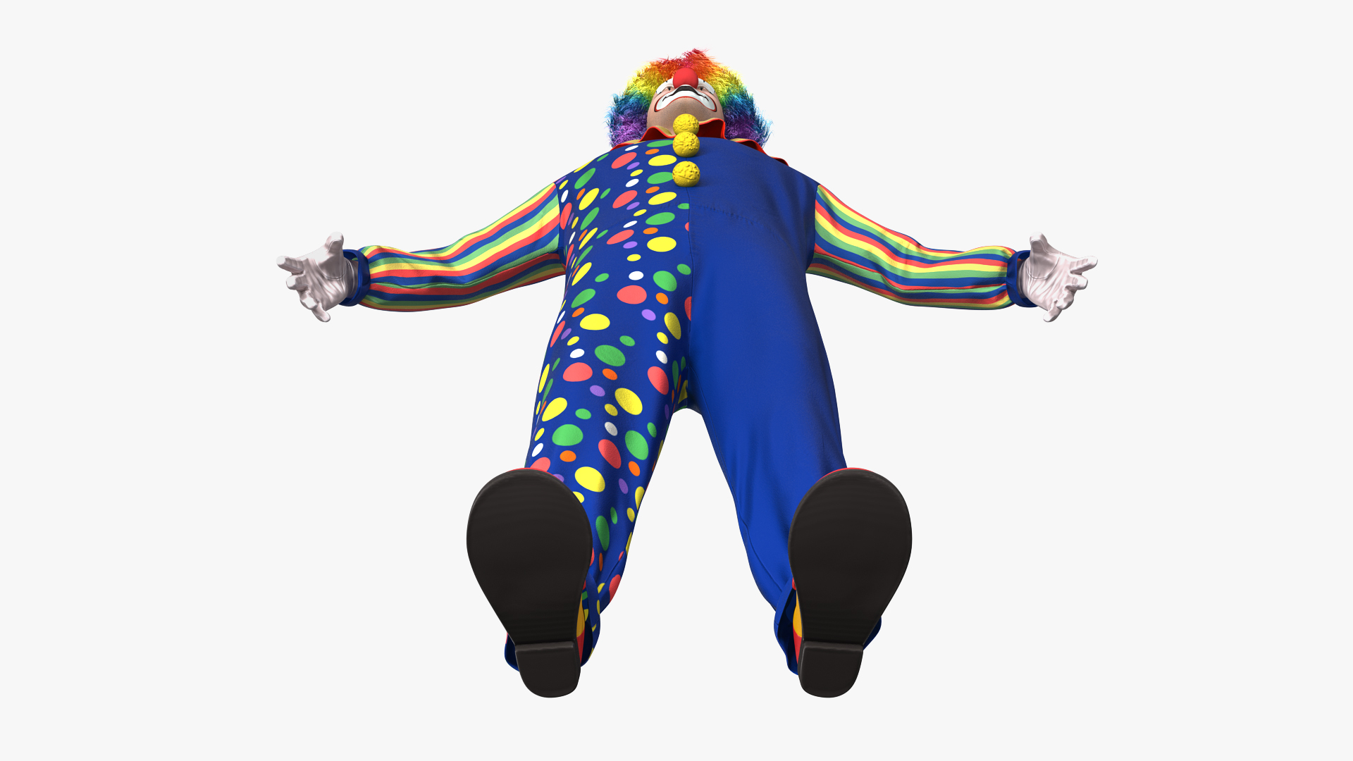 3D Funny Clown Costume Fur model