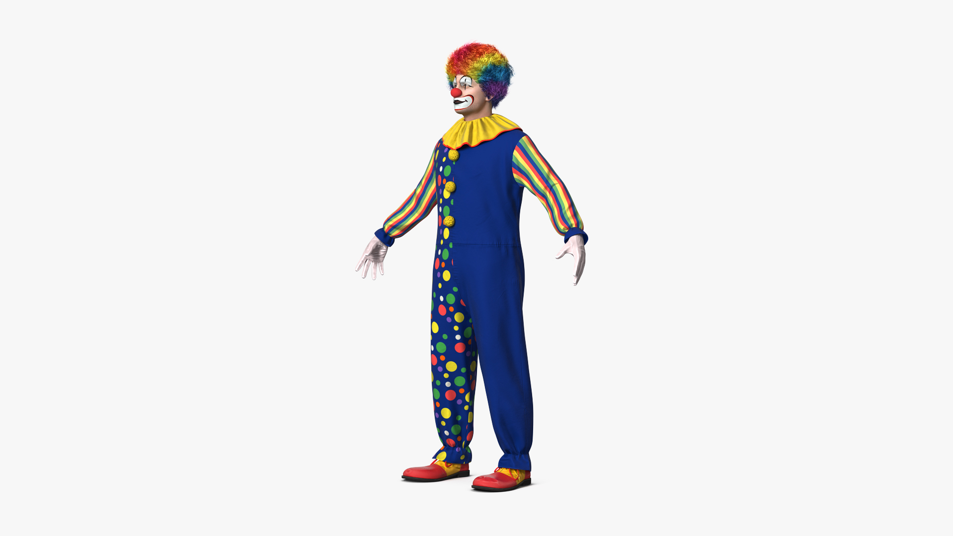 3D Funny Clown Costume Fur model