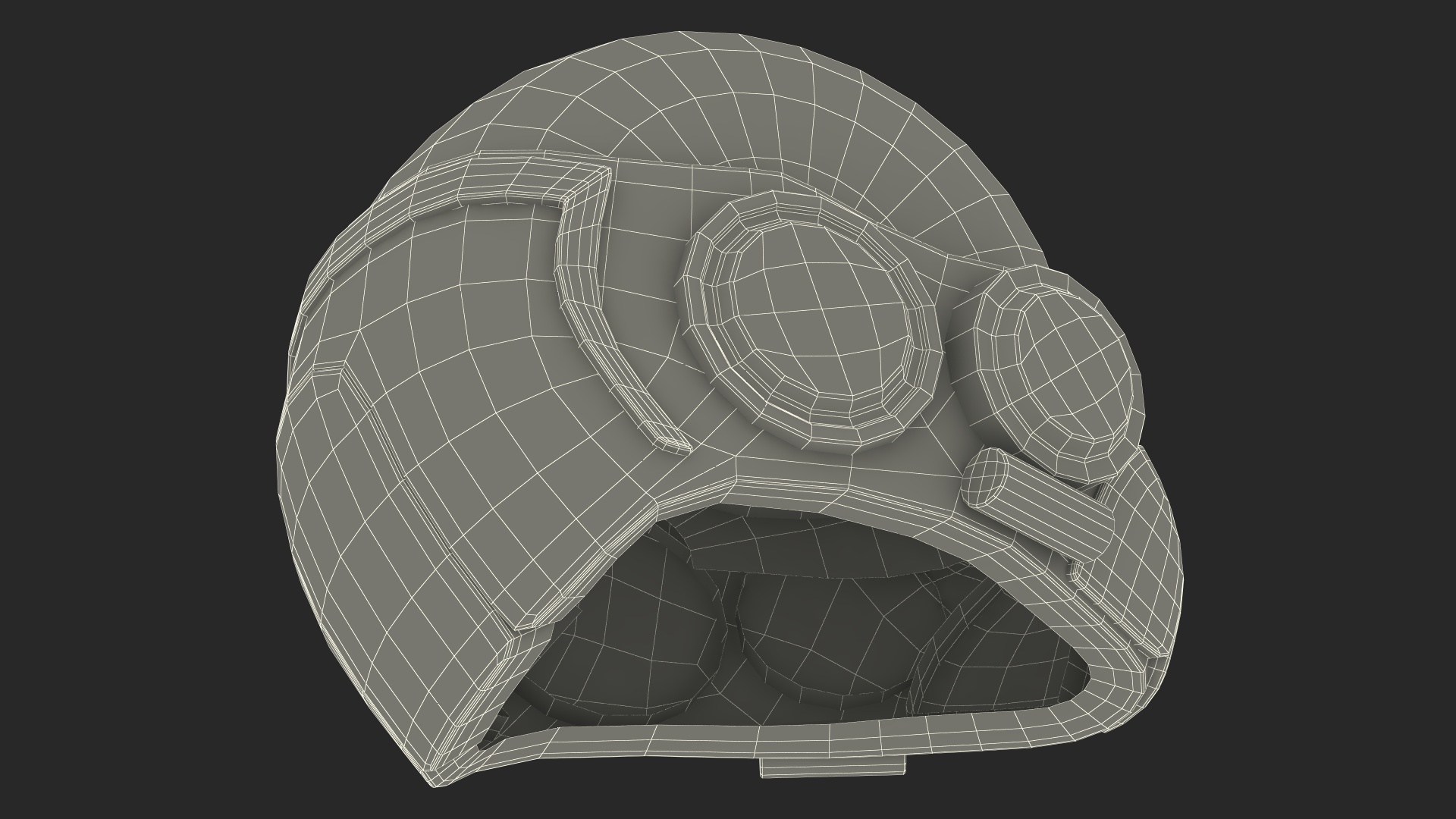 Futuristic Combat Helmet 3D model