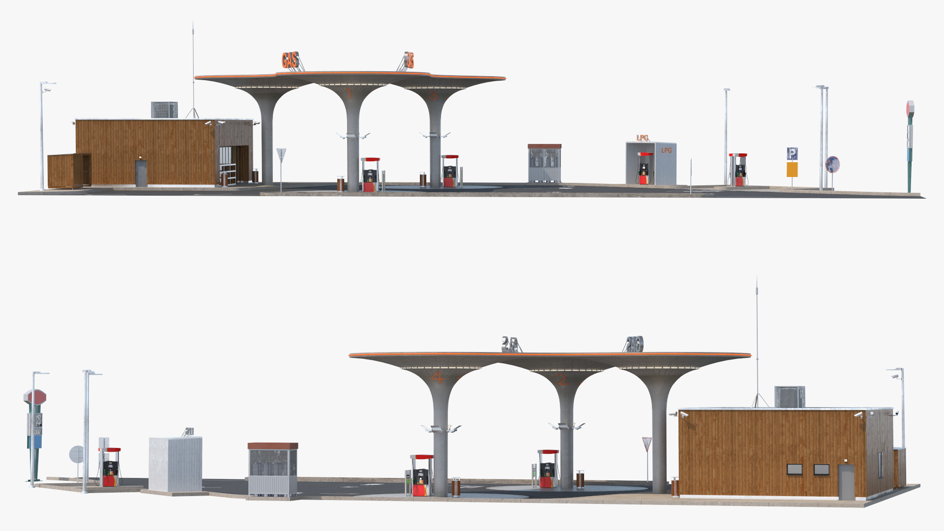 3D model Filling Station