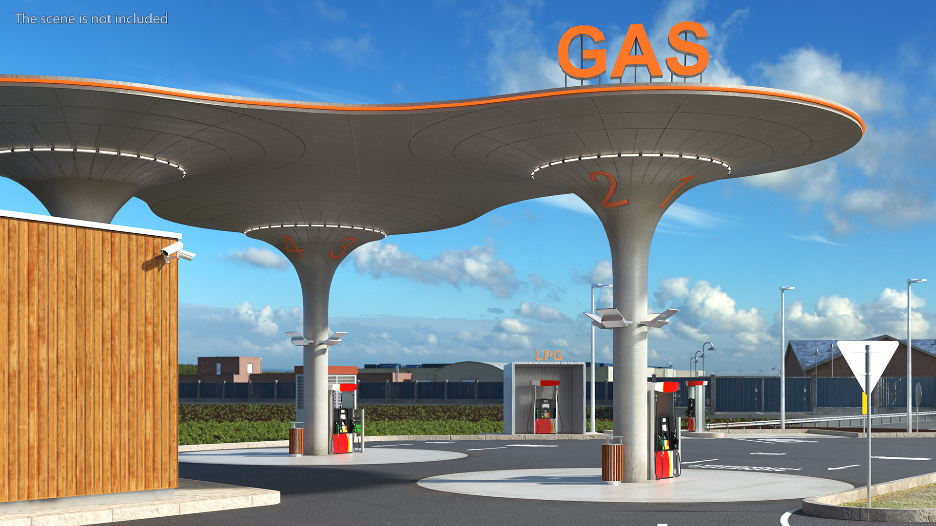 3D model Filling Station