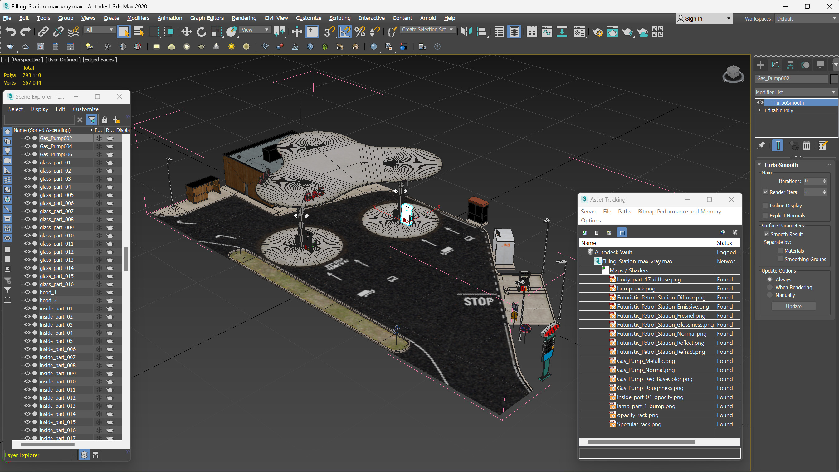 3D model Filling Station