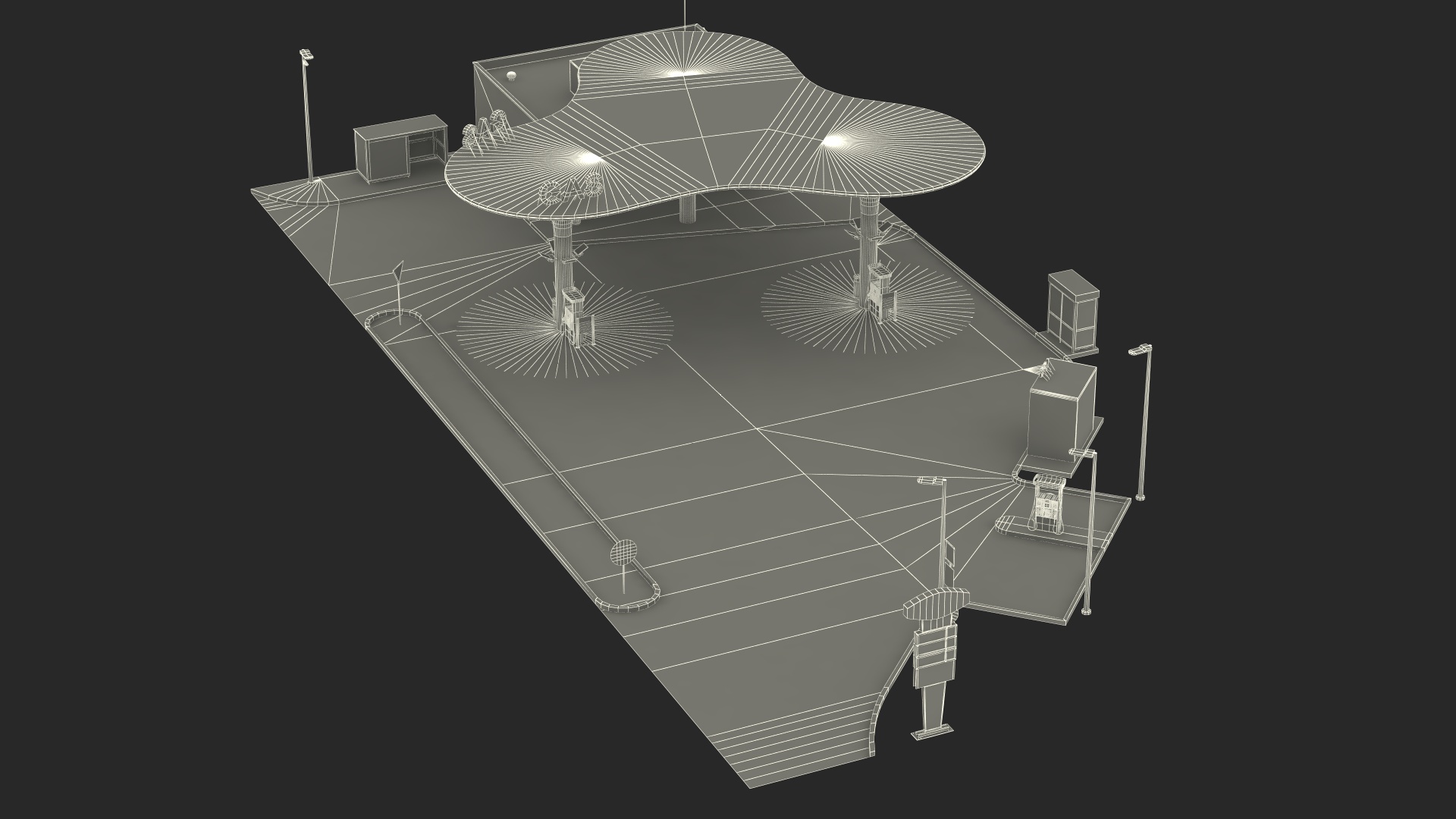 3D model Filling Station