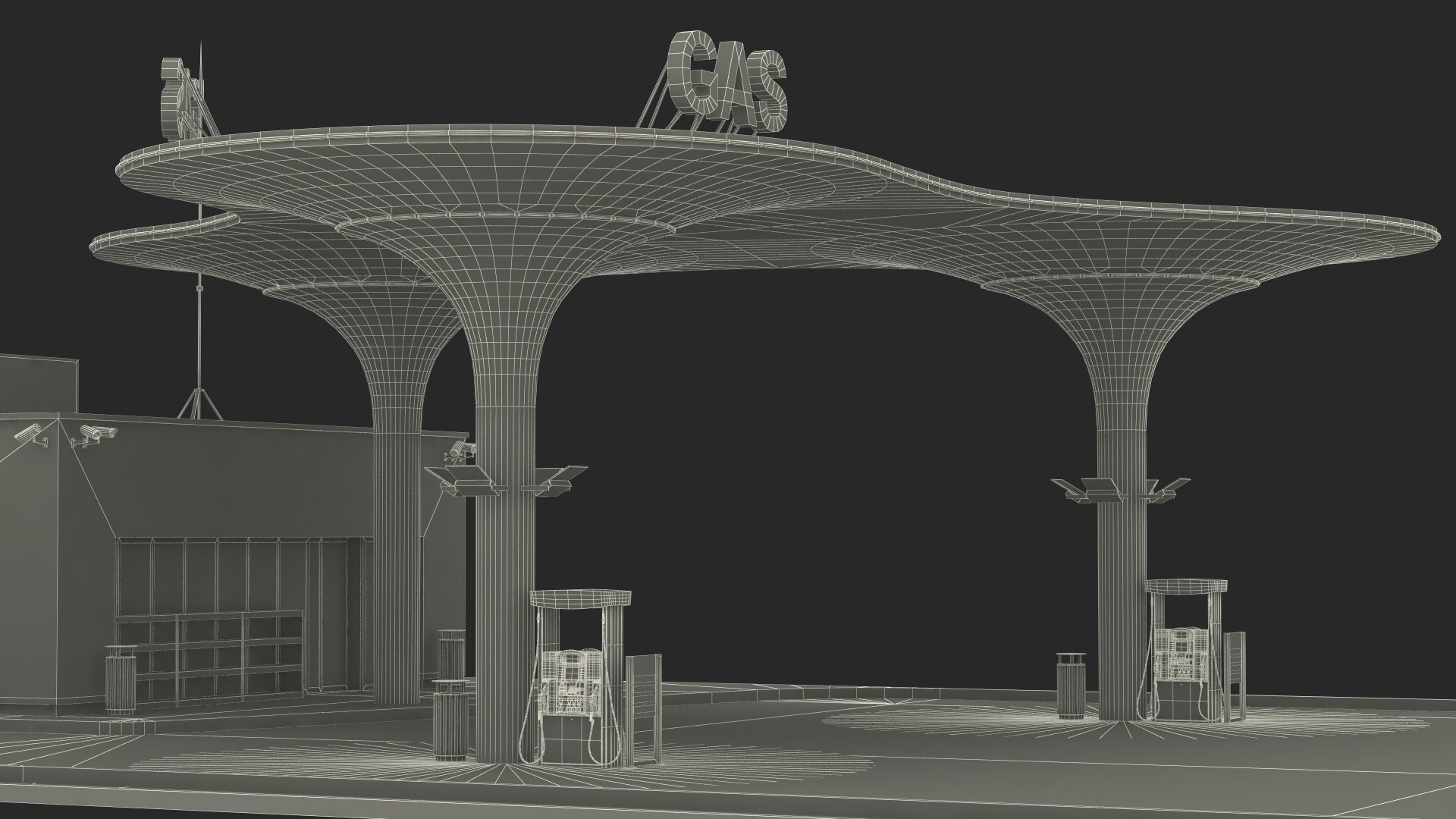 3D model Filling Station