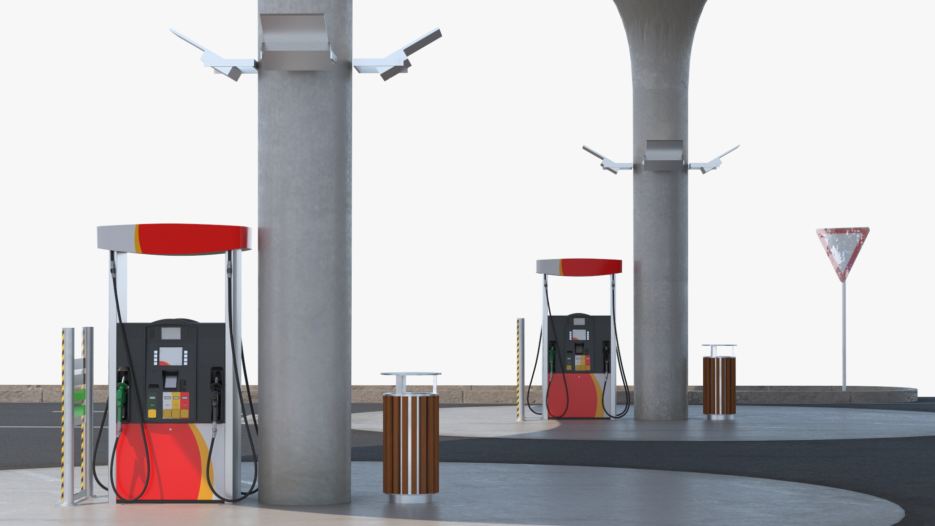 3D model Filling Station