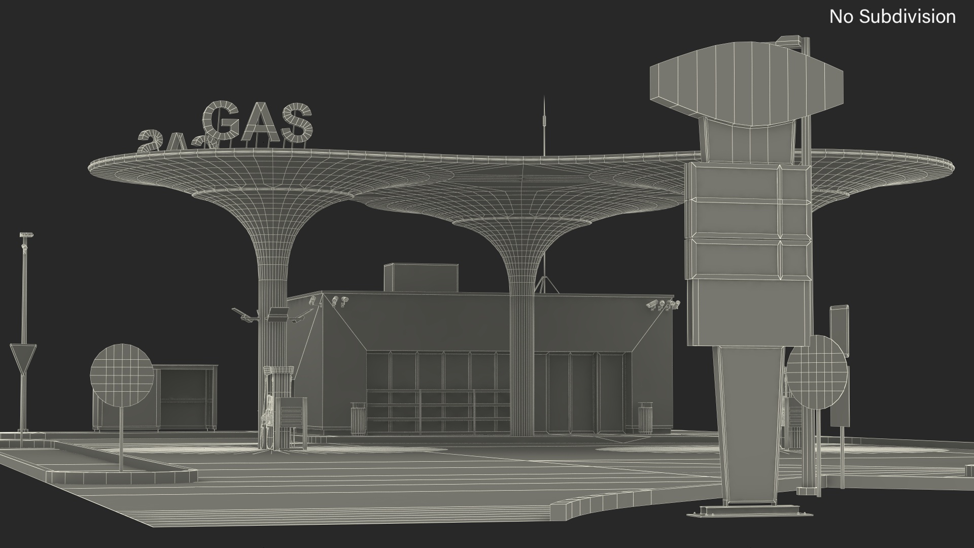 3D model Filling Station