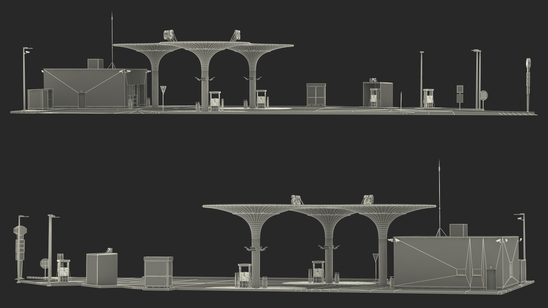 3D model Filling Station