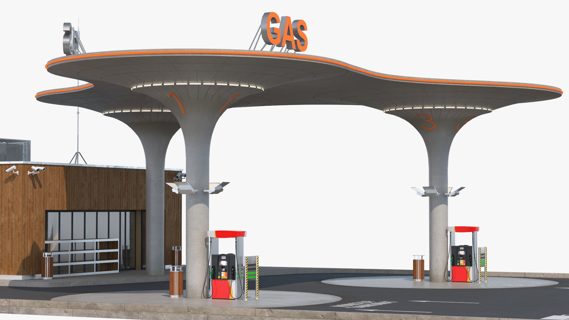 3D model Filling Station