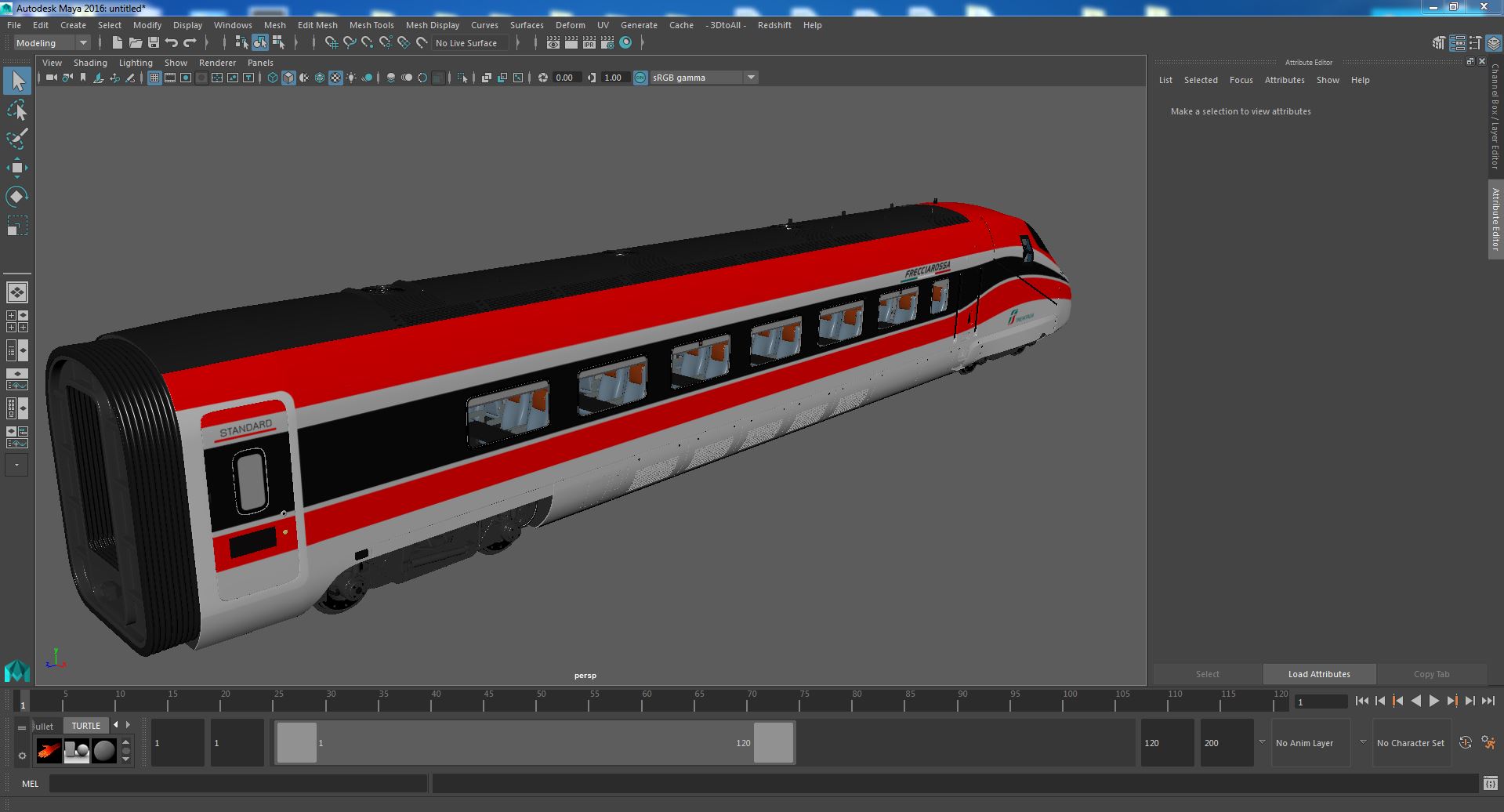 3D model ETR1000 High Speed Train Locomotive