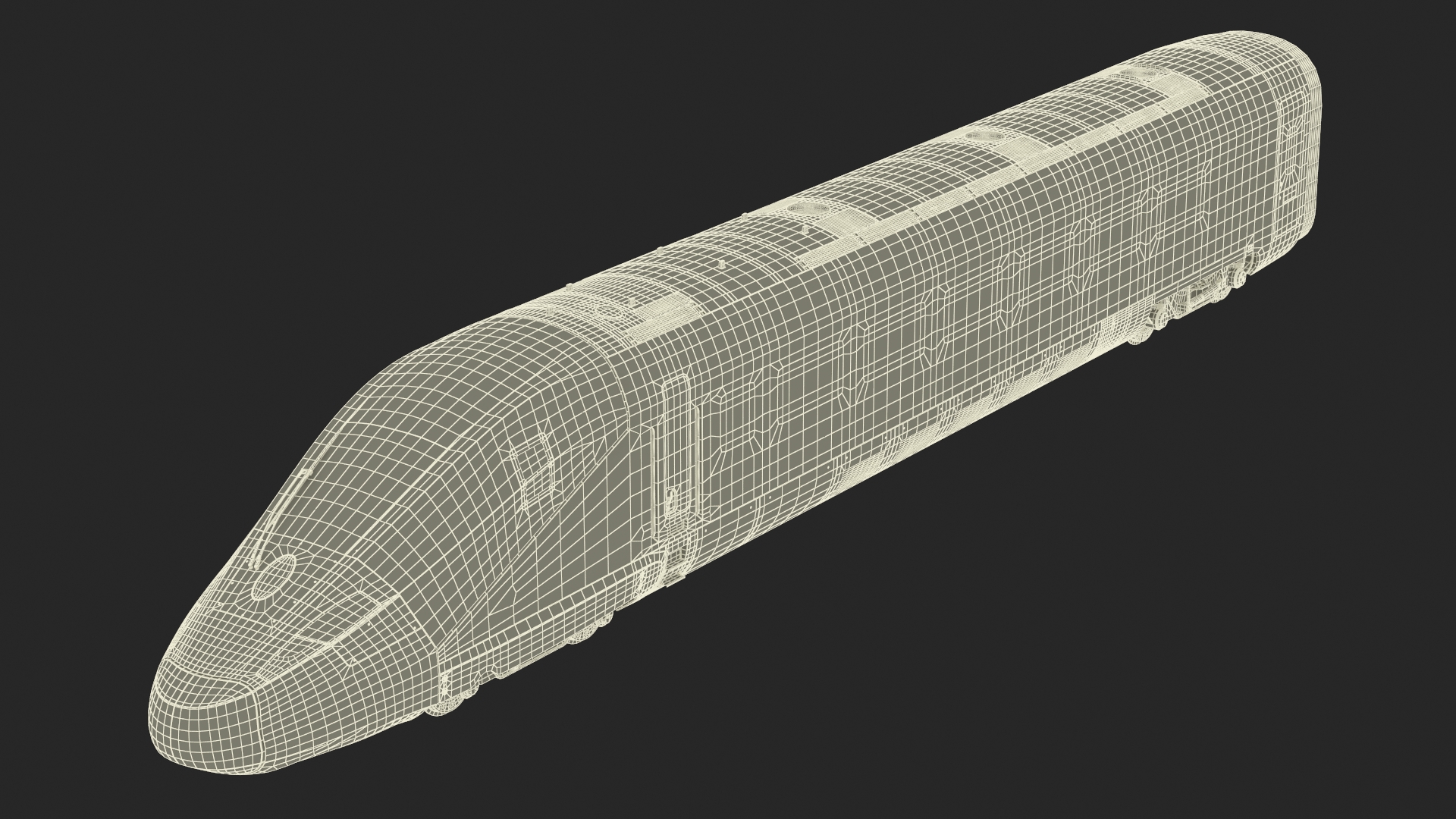 3D model ETR1000 High Speed Train Locomotive