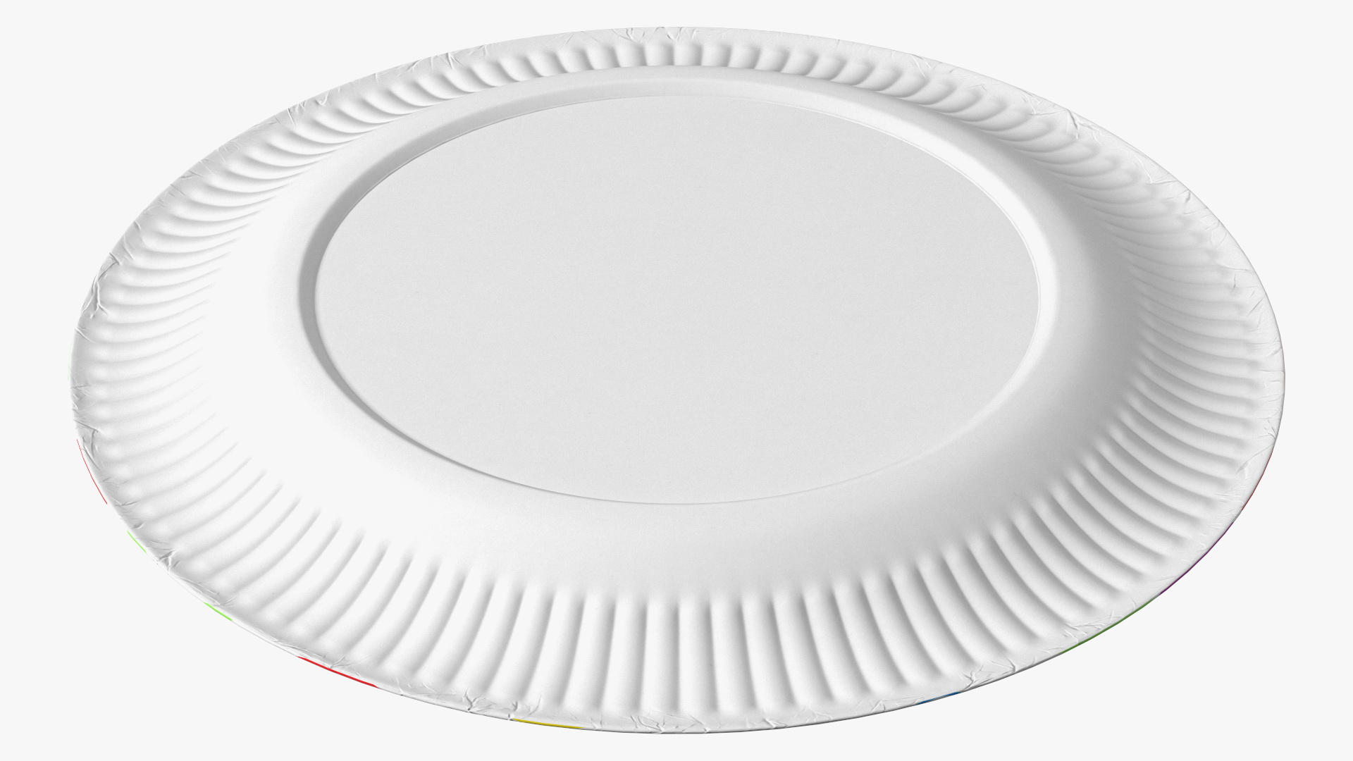 Colored Circles Paper Plate 3D