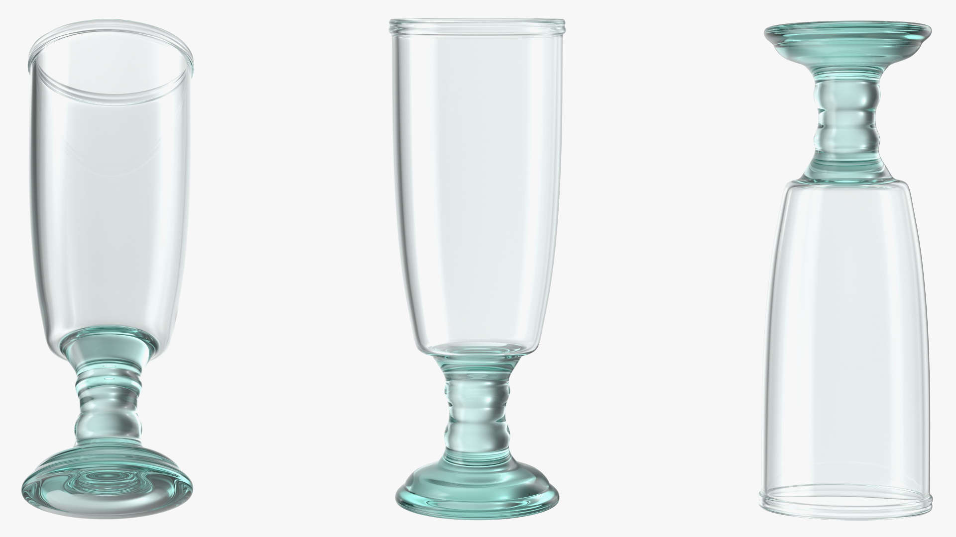 3D Clear Glass Flower Vase model