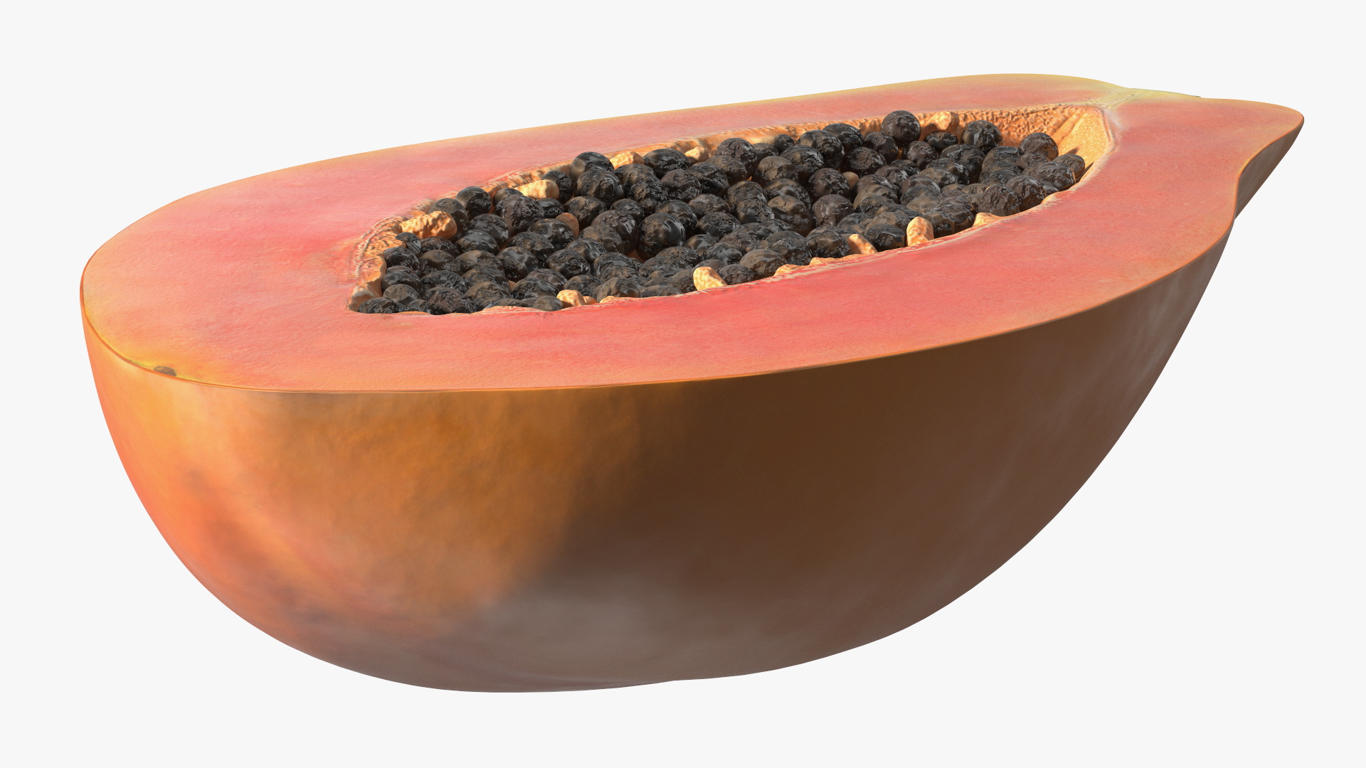 Papaya Half Fruit Orange 3D model