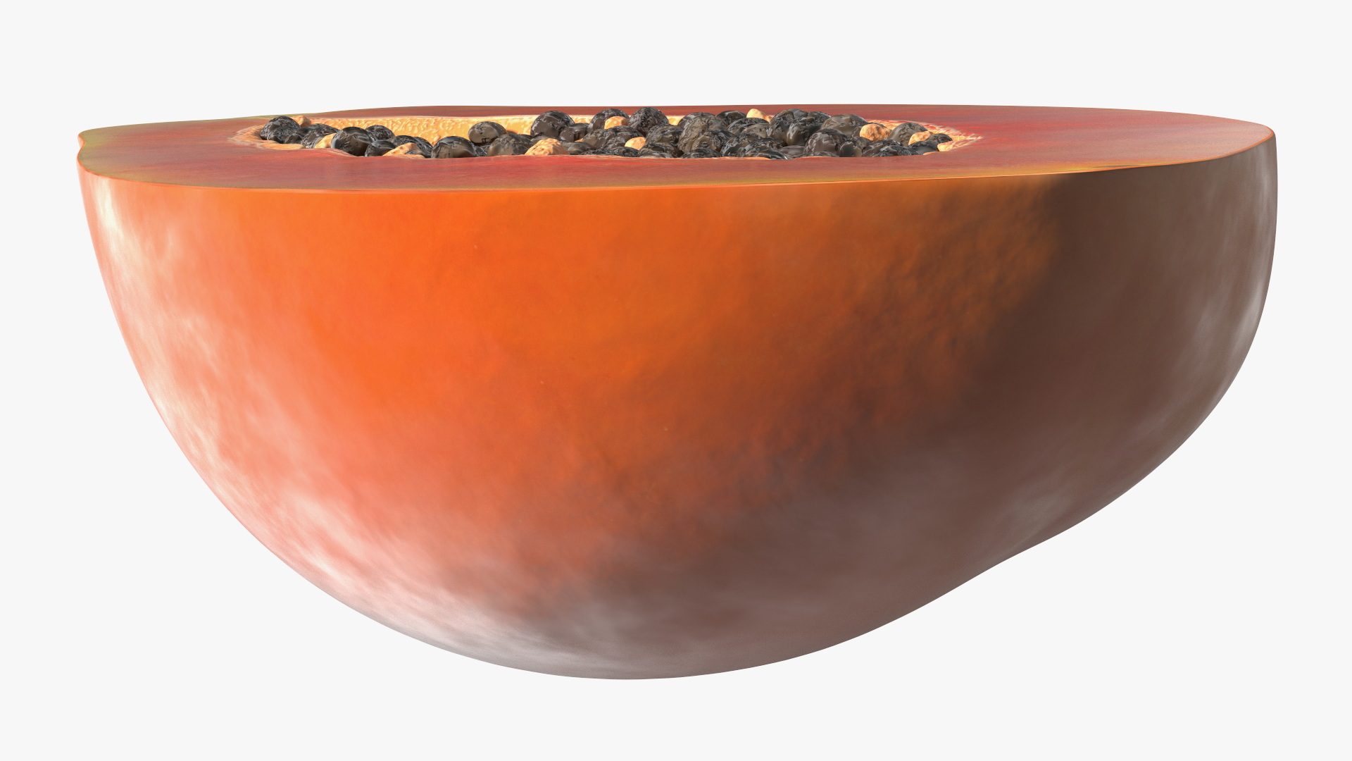 Papaya Half Fruit Orange 3D model