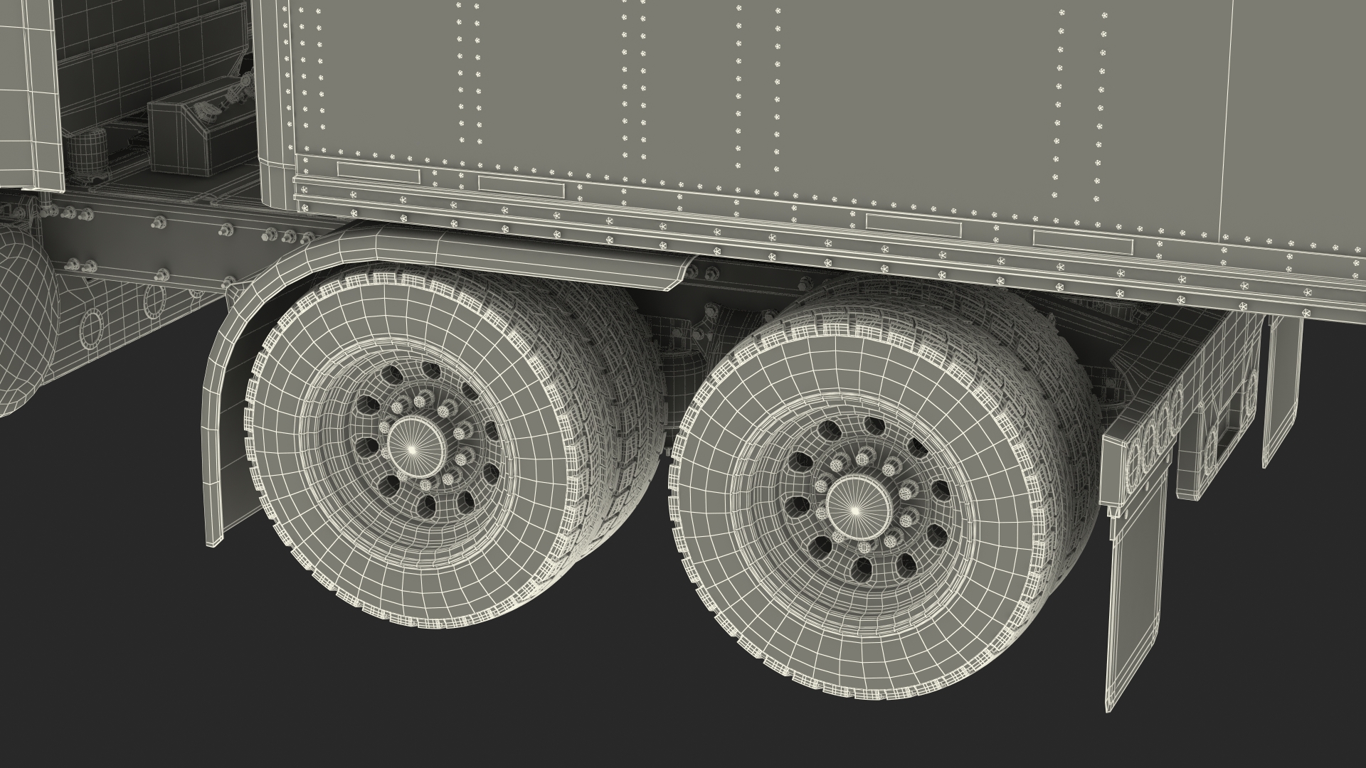 3D Freightliner 122SD with Trailer