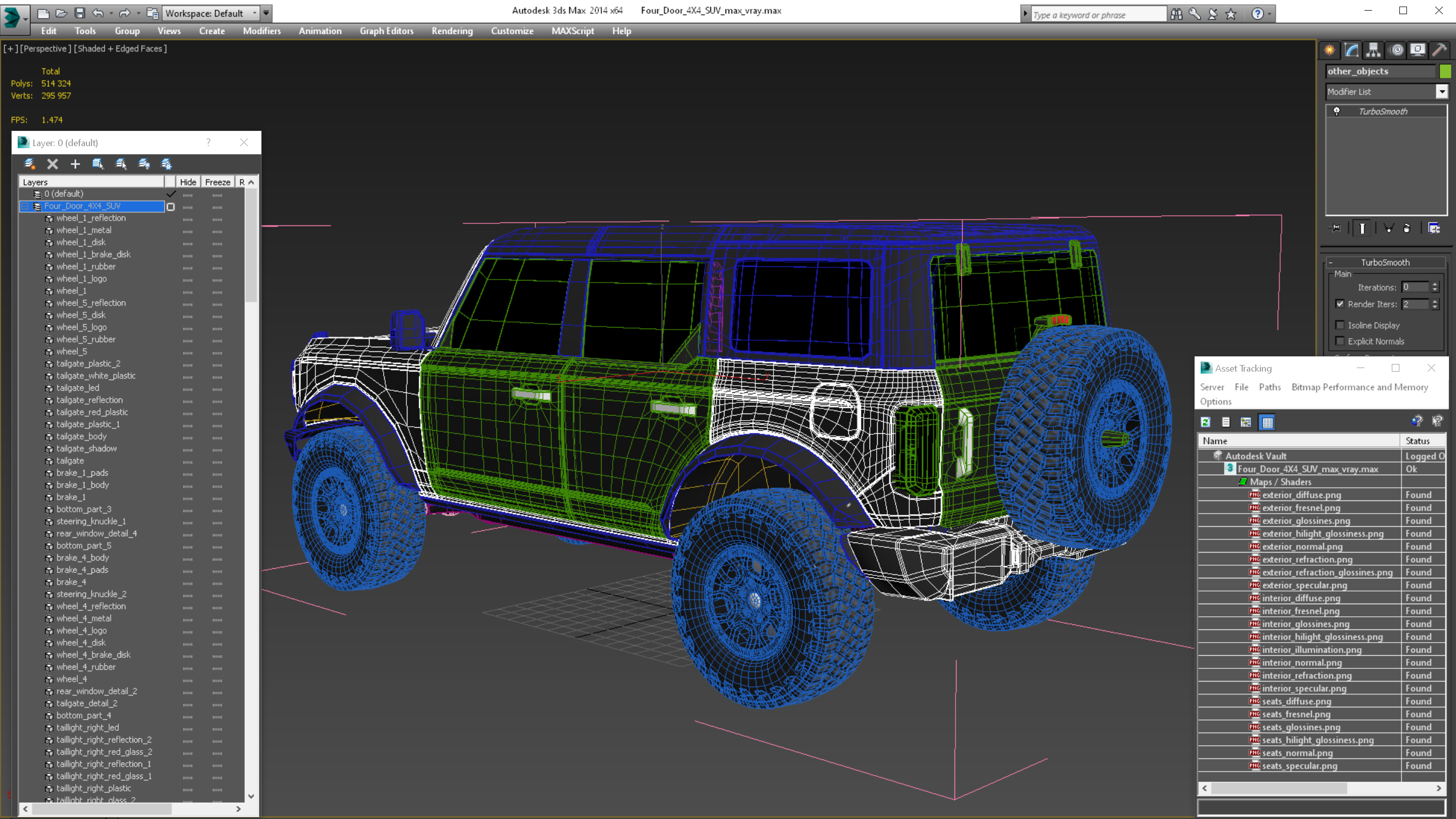 Four Door 4X4 SUV 3D