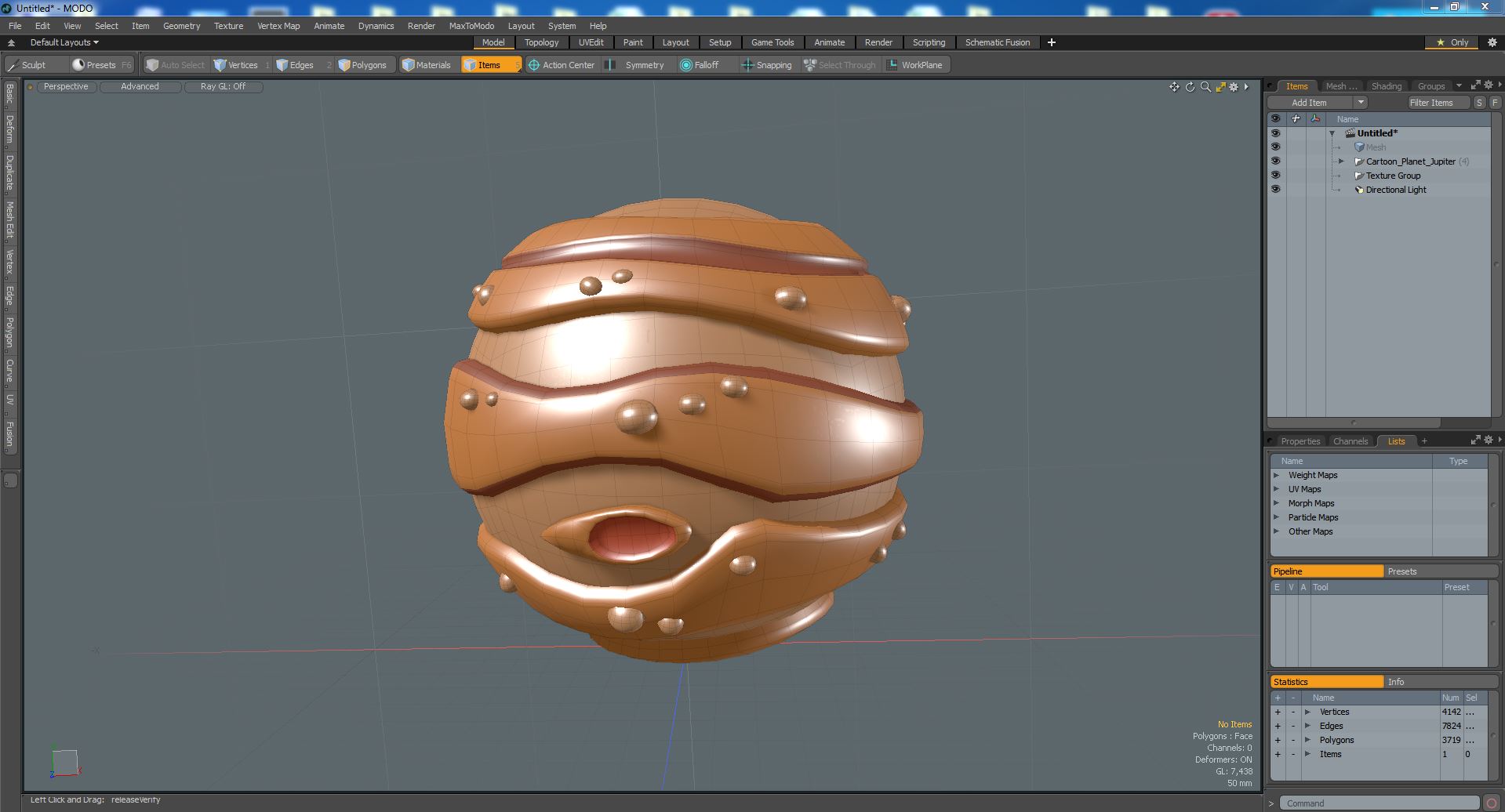 Cartoon Planet Jupiter 3D