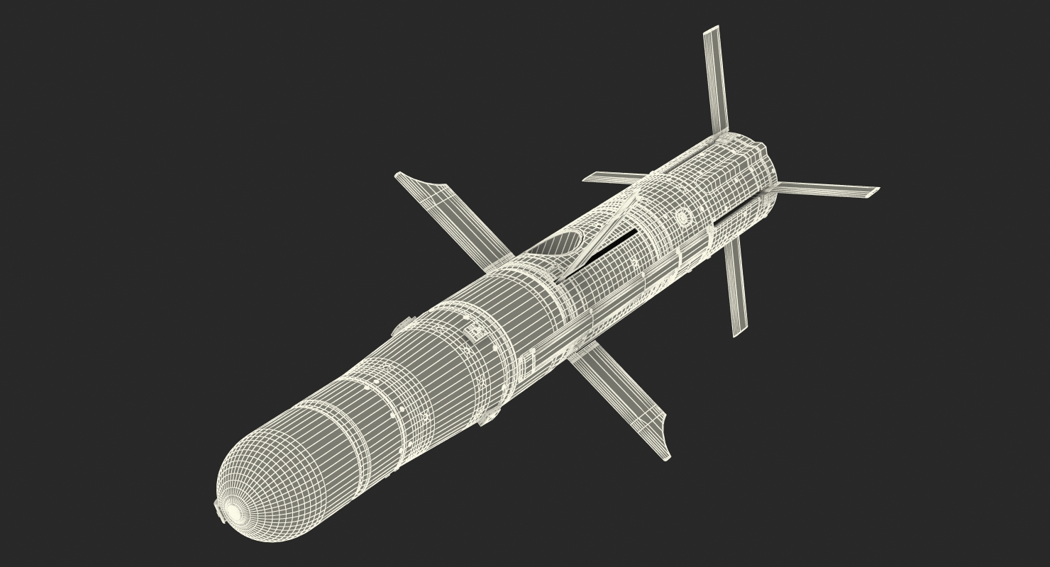 3D BGM 71a TOW Missile Rigged