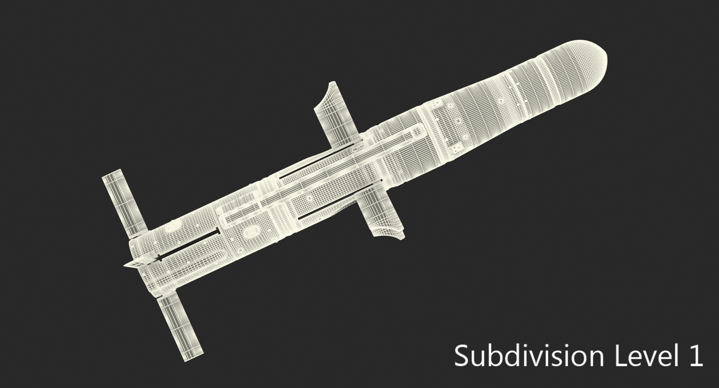 3D BGM 71a TOW Missile Rigged