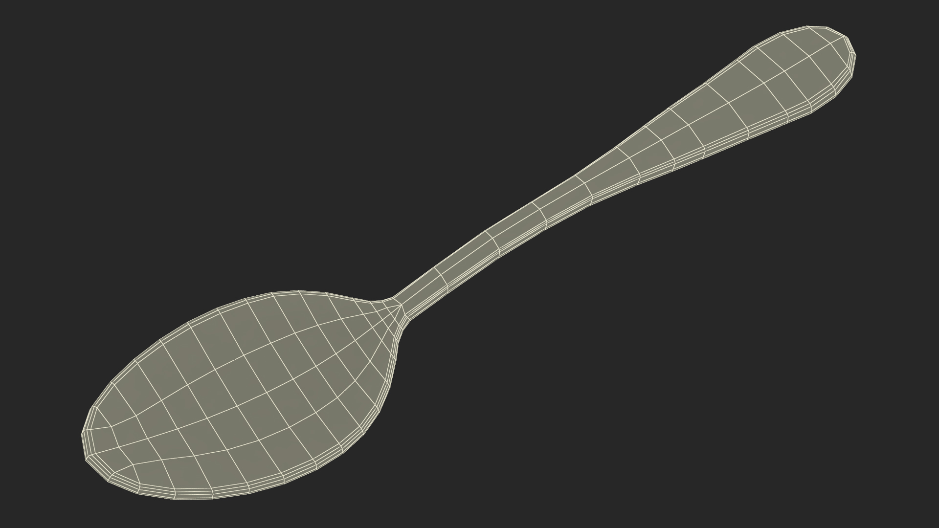 3D model Golden Dessert Spoon