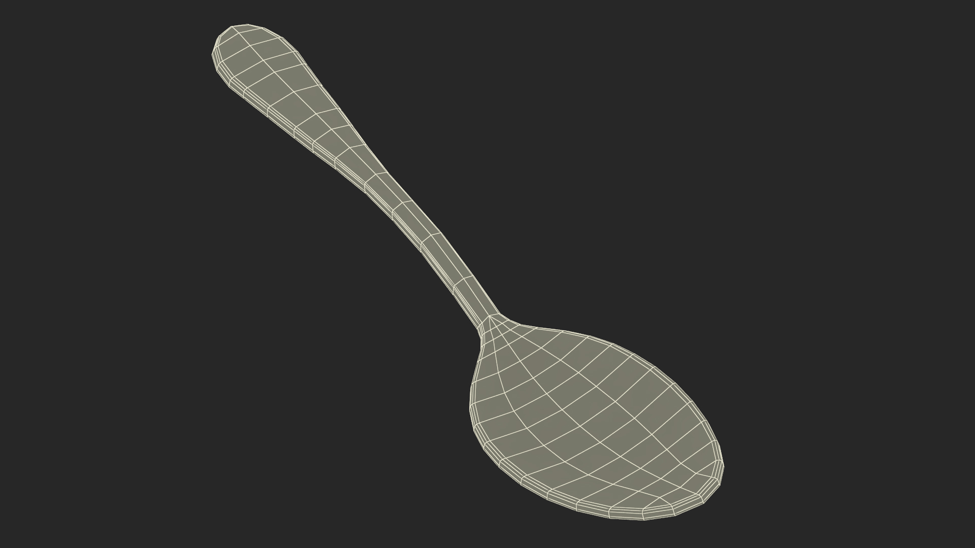 3D model Golden Dessert Spoon