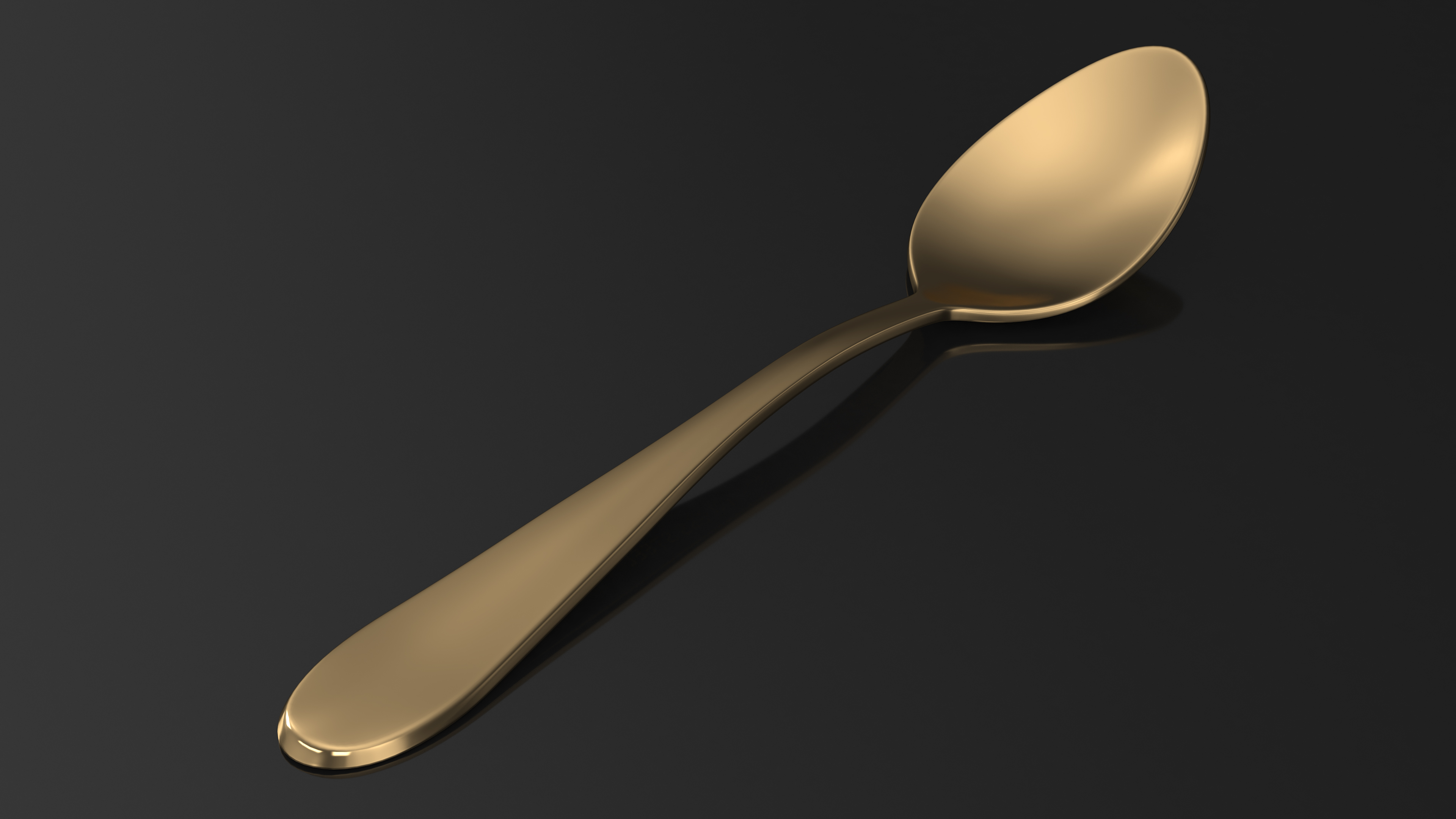 3D model Golden Dessert Spoon